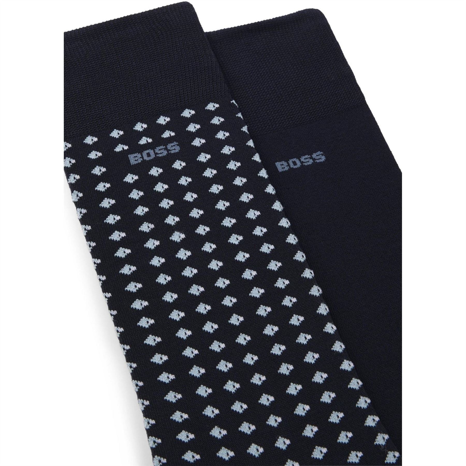 Boss 2 Pack Minipattern Crew Socks
