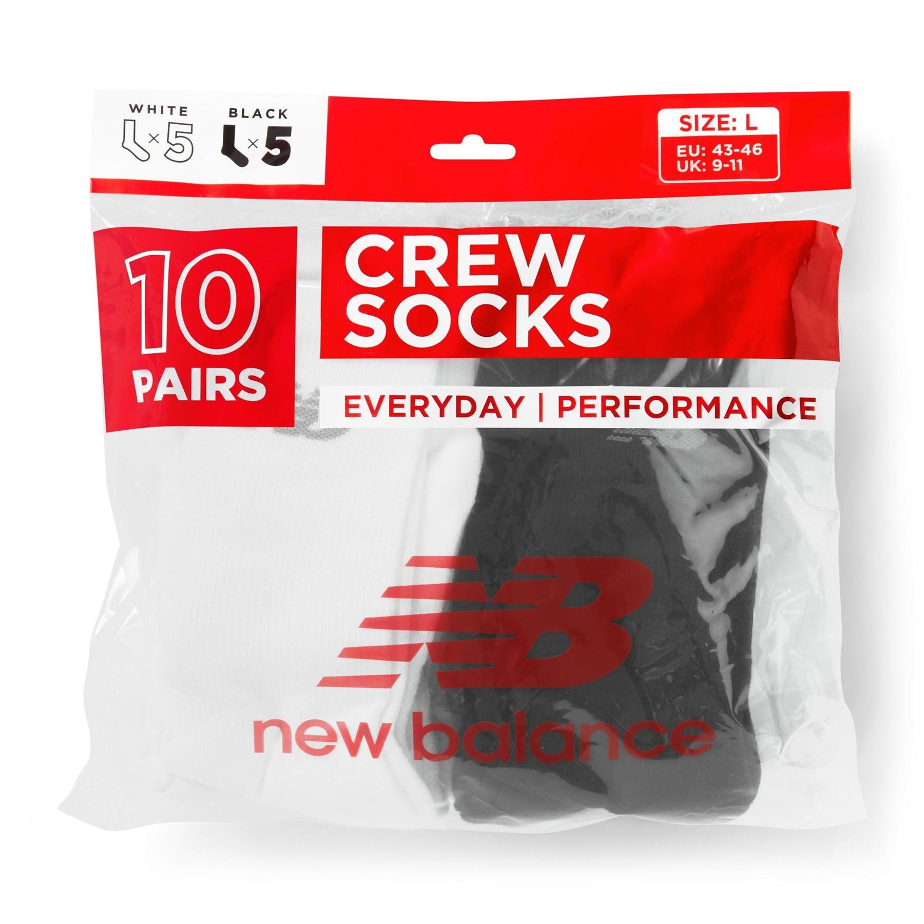 New Balance 10 Pack Cushioned Crew Socks