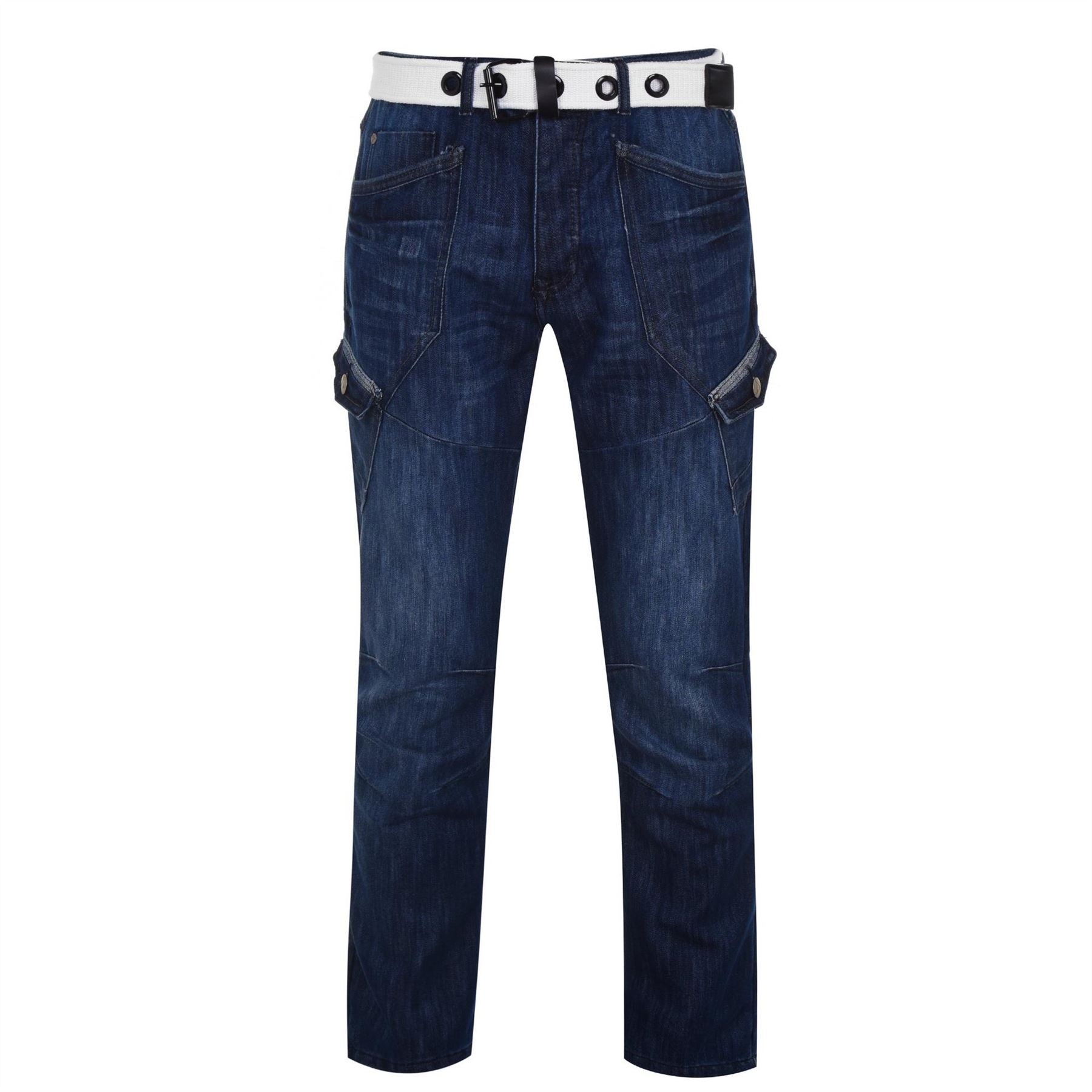 Airwalk Mens Belted Cargo Jeans