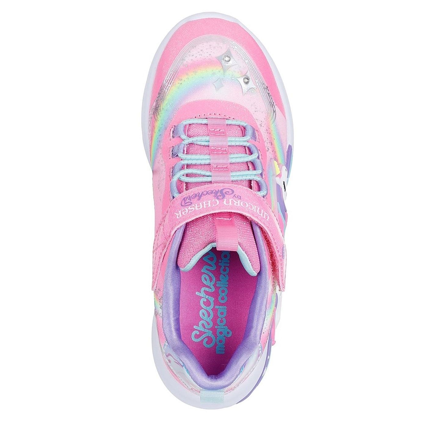 Skechers Lighted Unicorn Bungee  And  Gore Sneak Light Up Trainers Girls