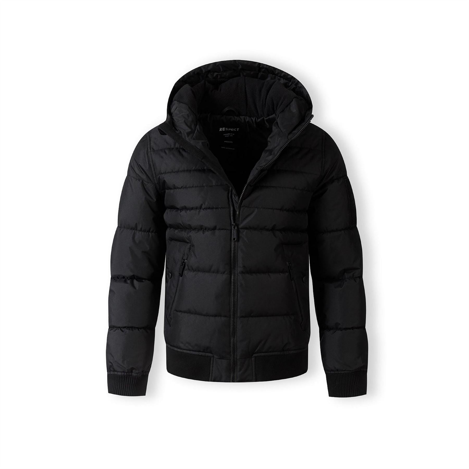 Minoti Men Padded Jacket Hooded Black