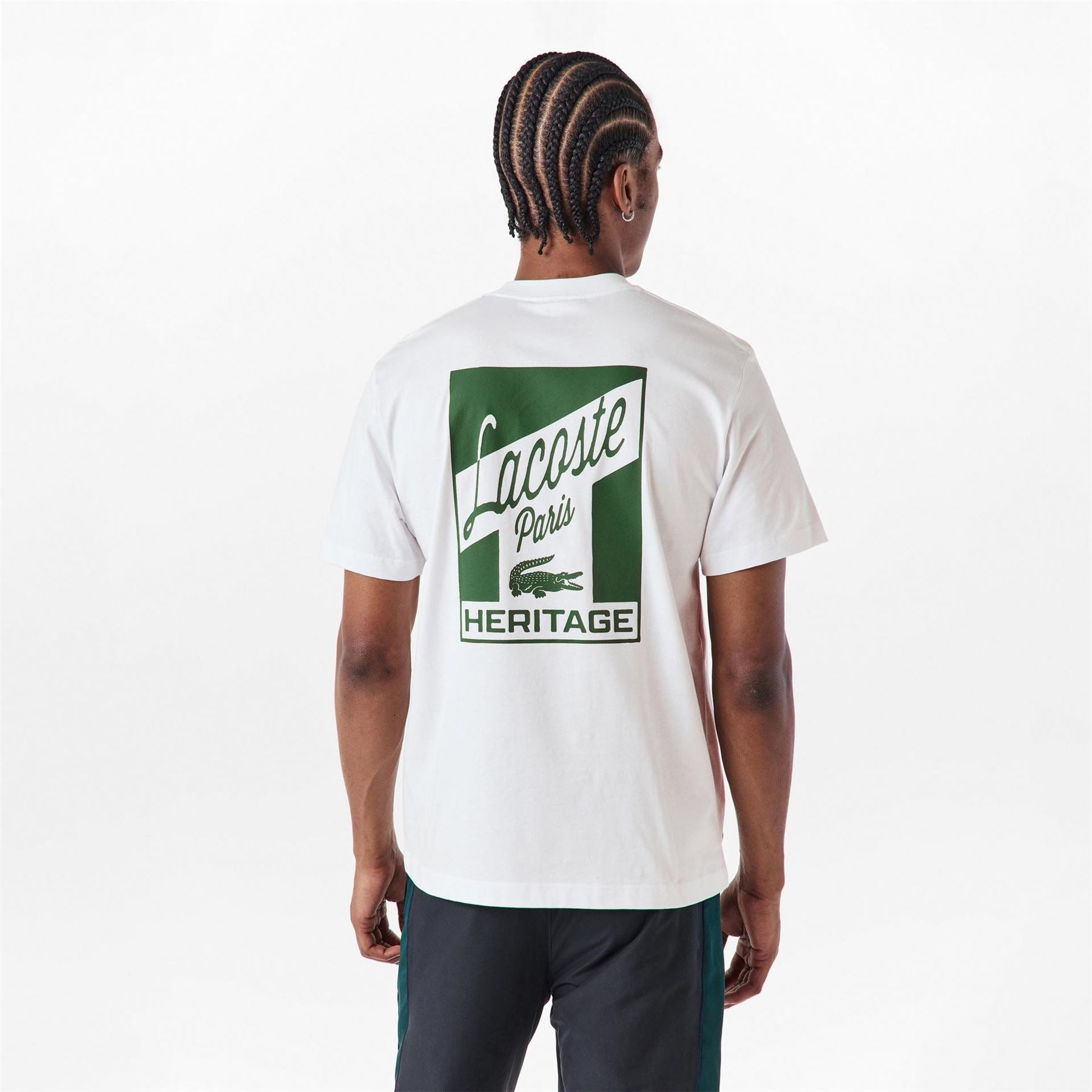 Lacoste Lacoste Lettering Graphic Crew Neck Short Sleeve T-Shirt