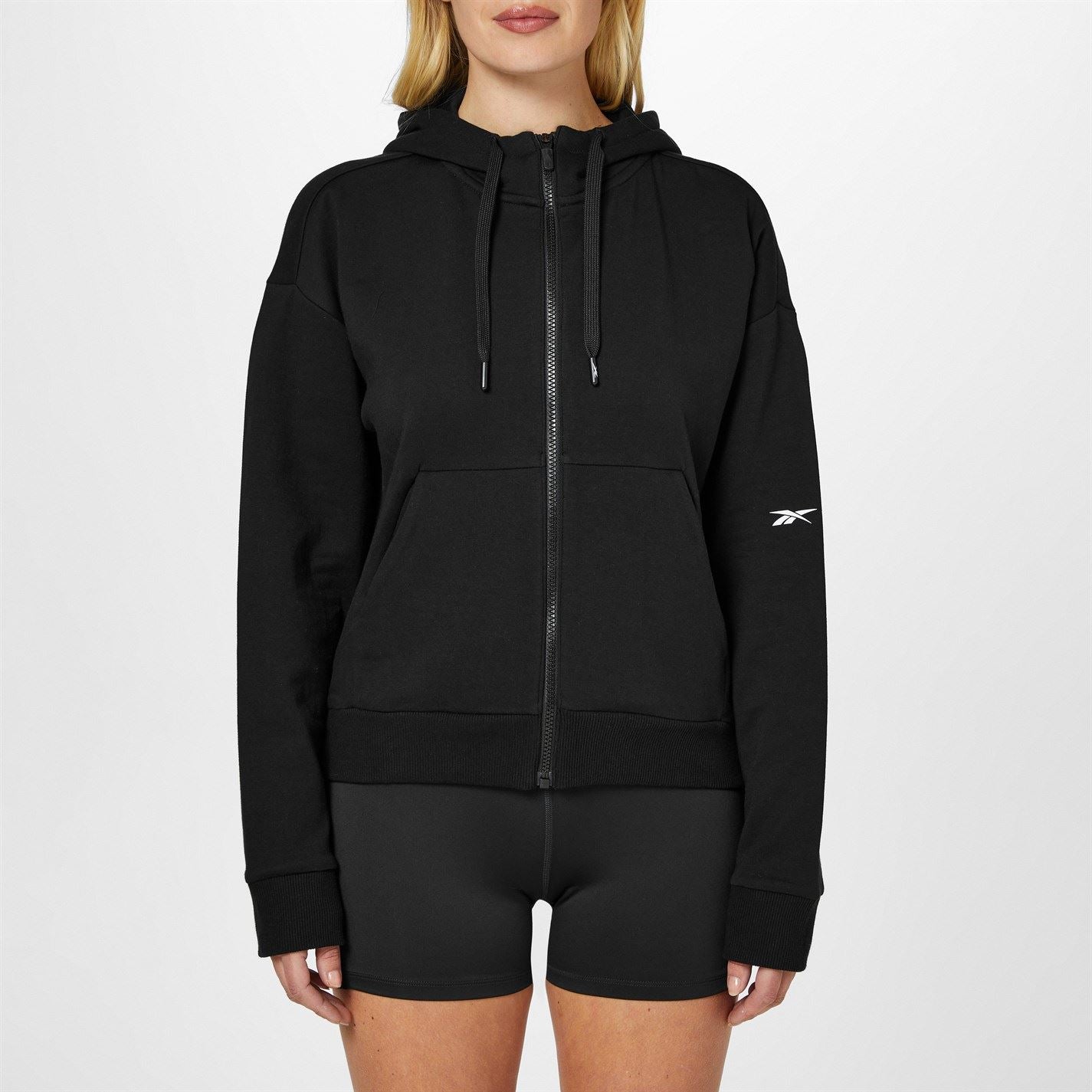 Reebok Womens Dreamblend Cotton Zip Up Hoodie Hoody