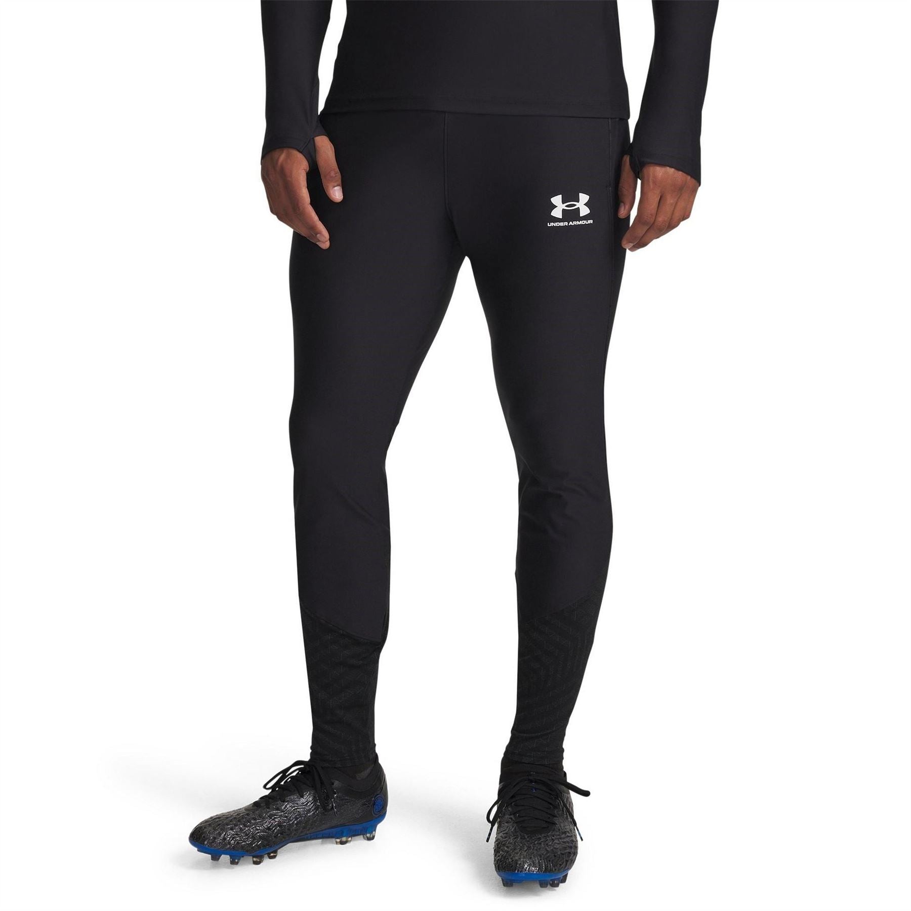 Under Armour Chal Pro Solid Patterned Slim Track Pants