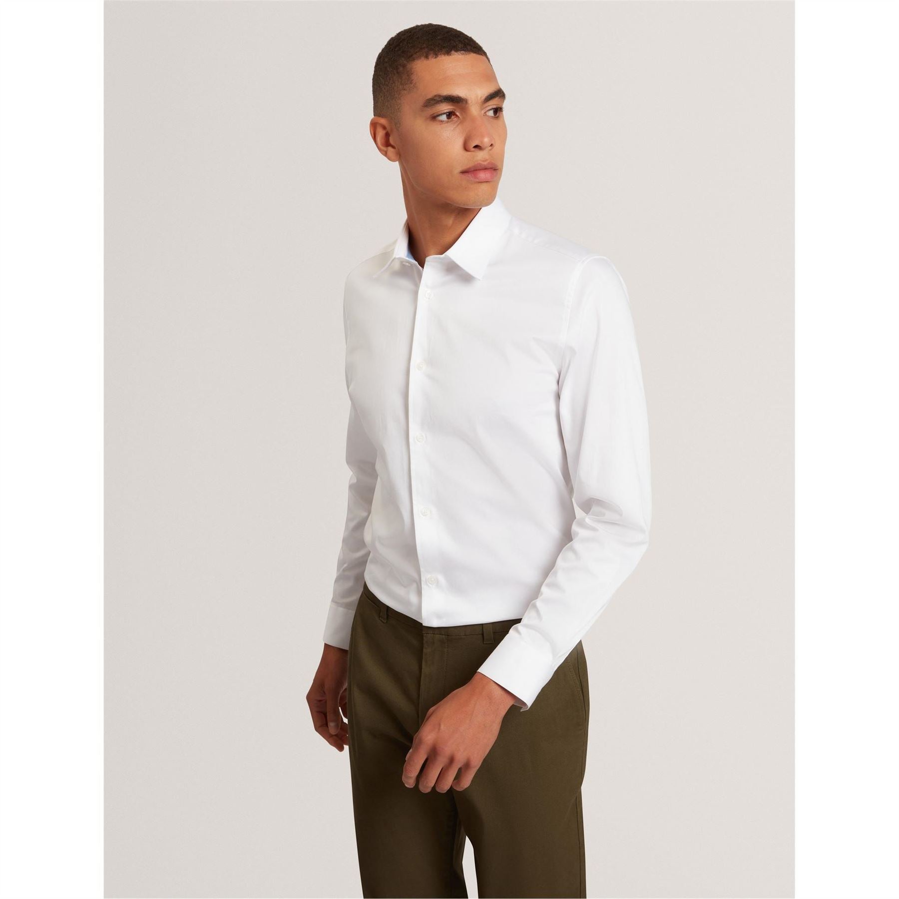 Ted Baker Collared Neck Long Sleeve Point Collar Shirt