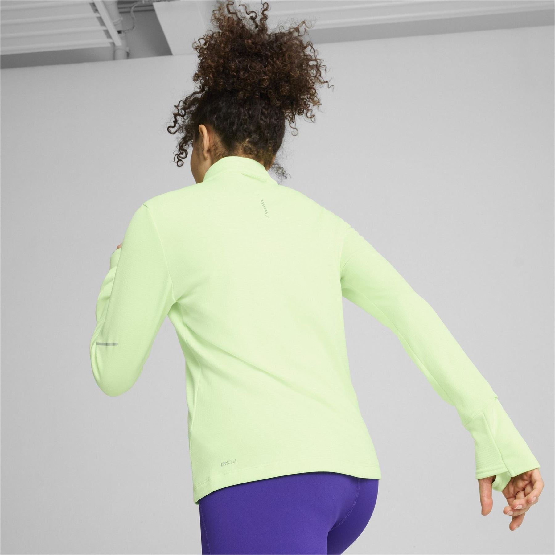 Puma Grid Half Zip Long Sleeve Performance Running Top