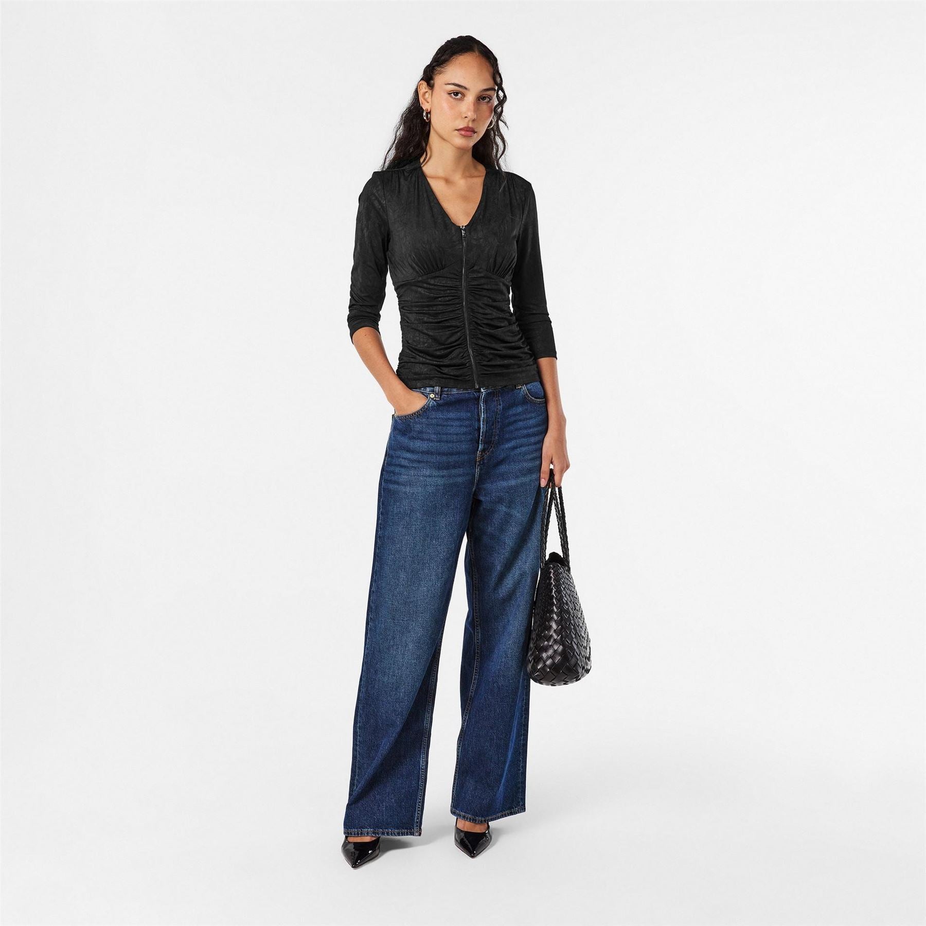DKNY Long Sleeve Zip T-Shirt