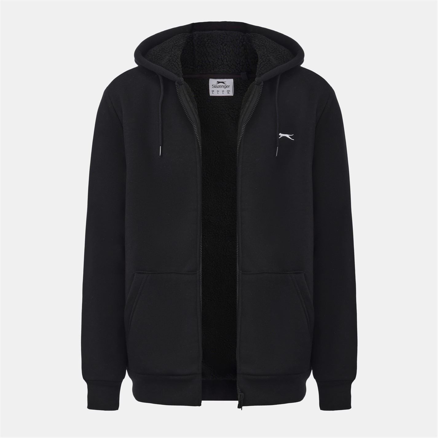 Slazenger Mens Borg Lined Fleece Hoodie
