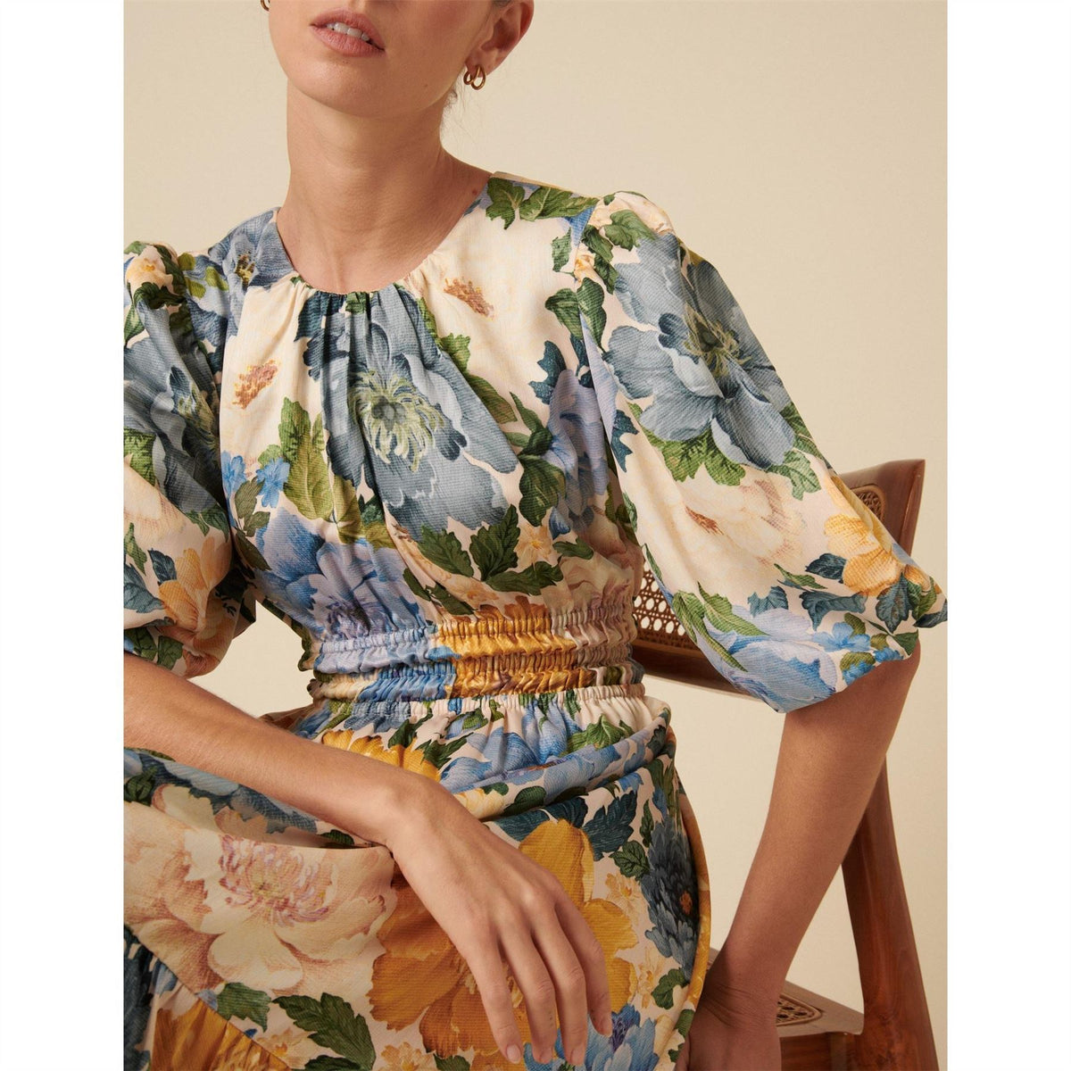 Nobodys Child Crew Neck Three Quarter Sleeve Maxi Dress