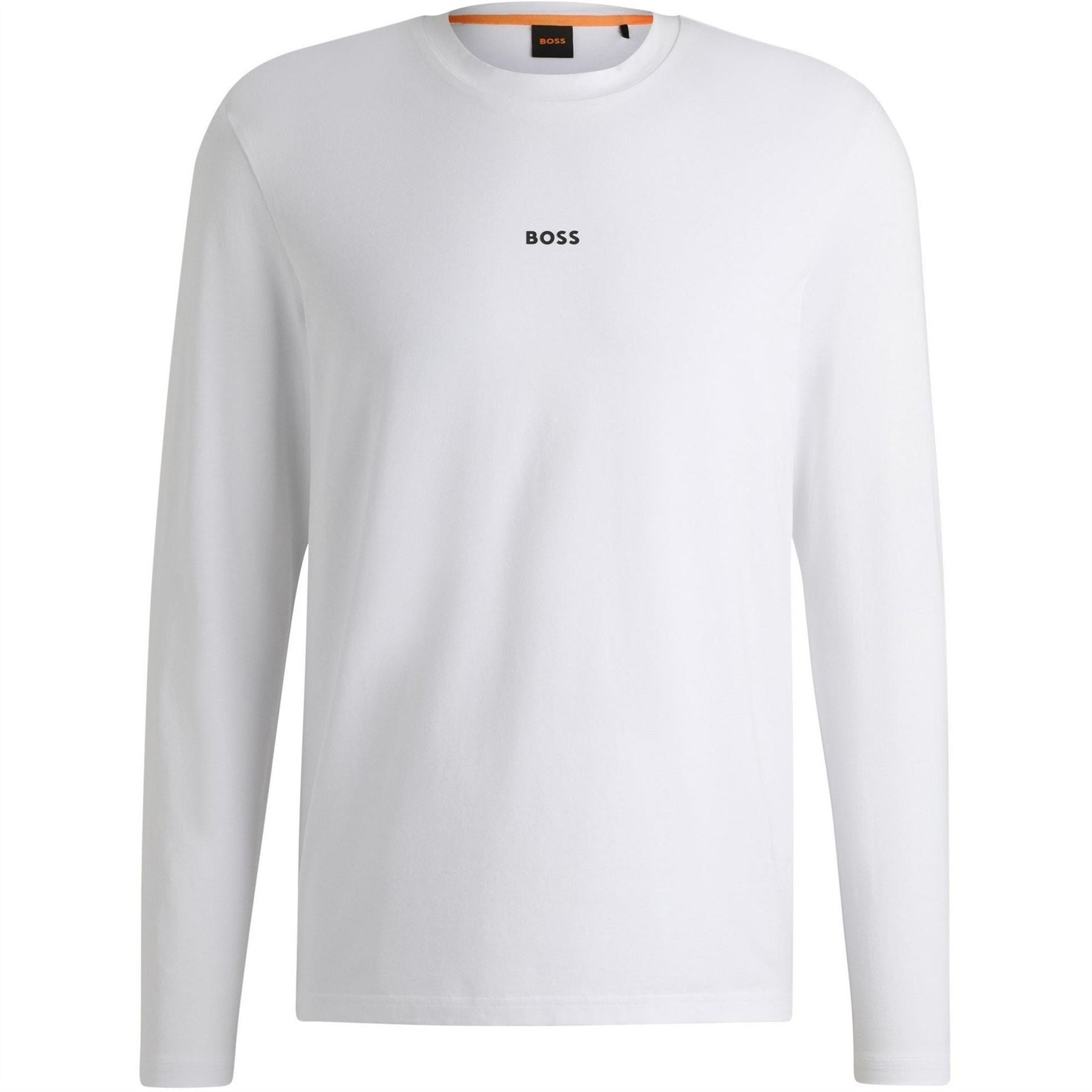 Boss Tchark  Orange Cotton Long Sleeve T-Shirt