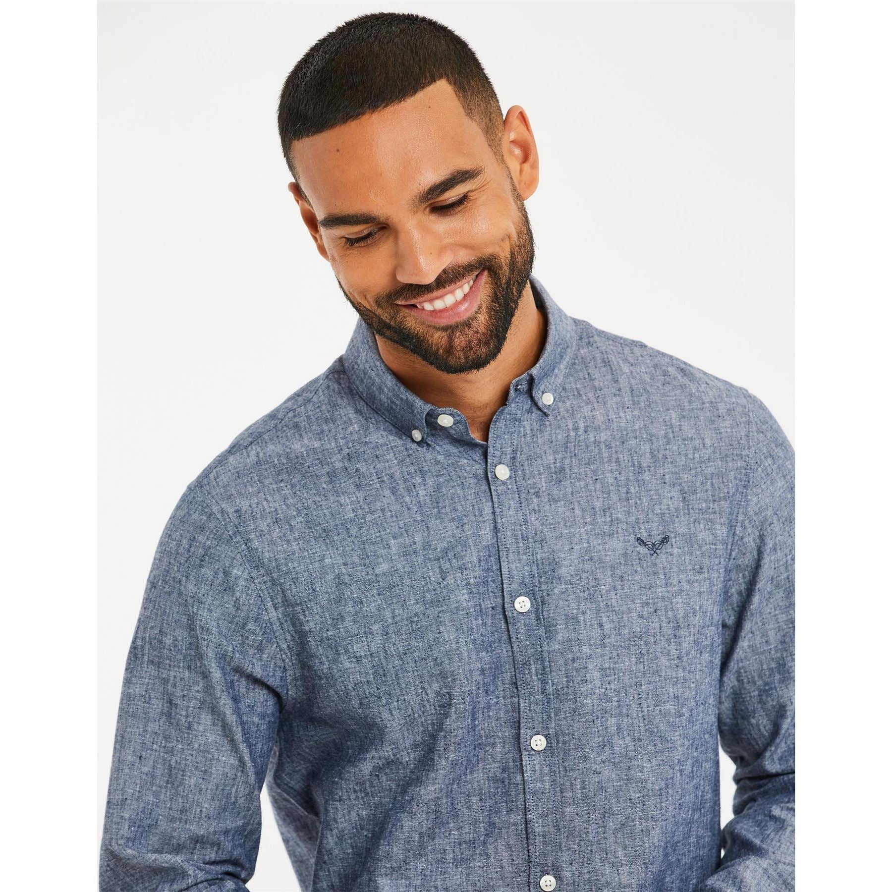 Threadbare Regular Fit Long Sleeve Button Down Collar Shirt