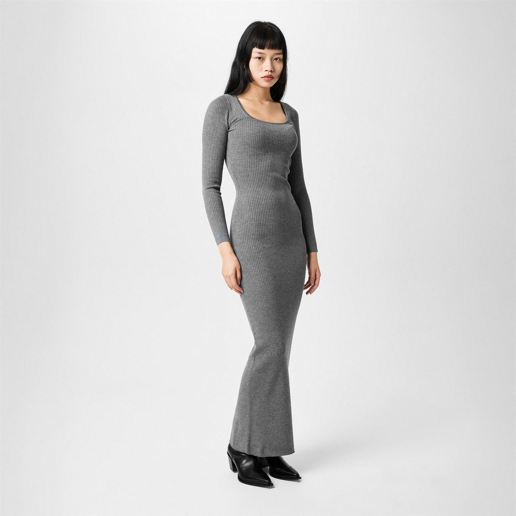 Jack Wills Jw Square Neck Maxi Knitted Jumper Dress