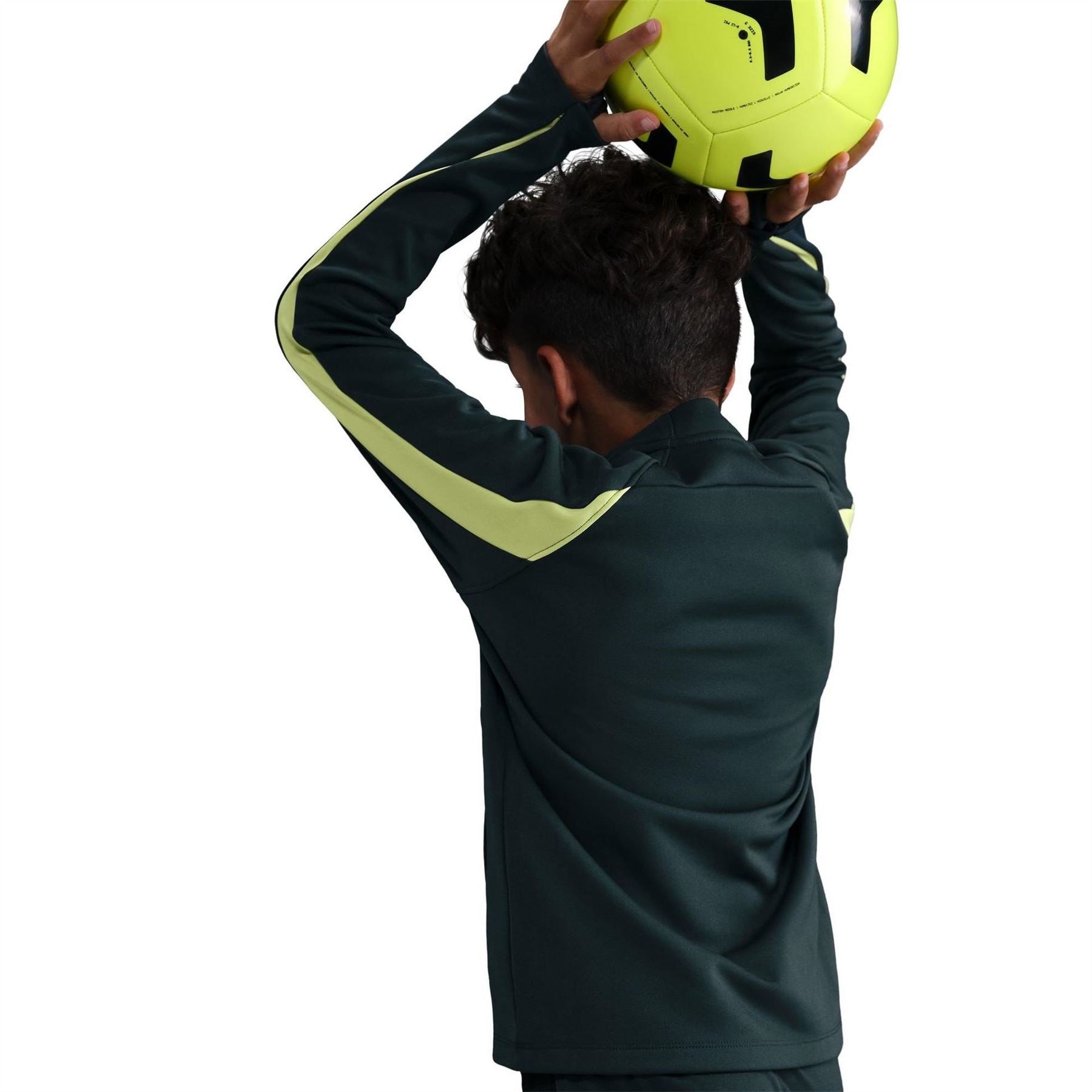 Nike Solid Patterned Half Zipper Band Collared Thumbhole Cuff Track Jacket