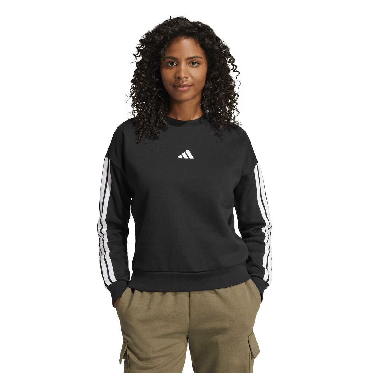 adidas Womens Studio Lounge 3 Stripes Sweatshirt