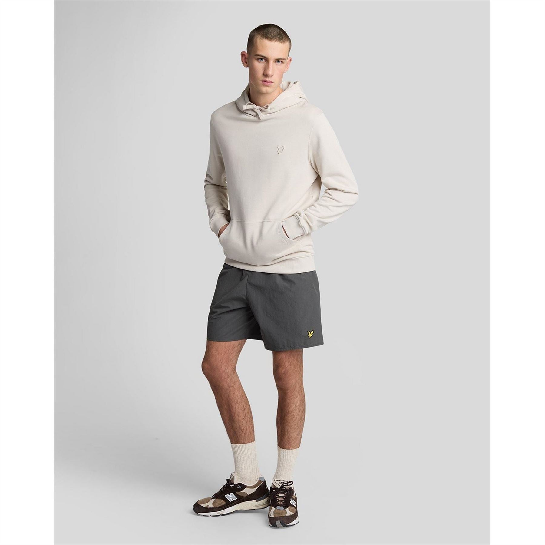Lyle and Scott Plain Swimming Logo Print Shorts