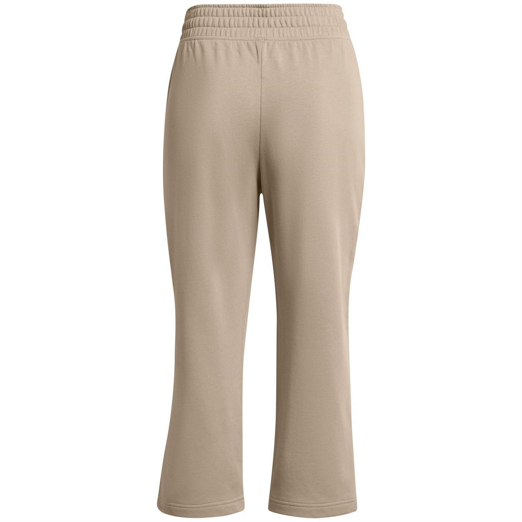 Under Armour Womens Armour Ua Rival Terry Crop Wide Leg Tracksuit Bottom