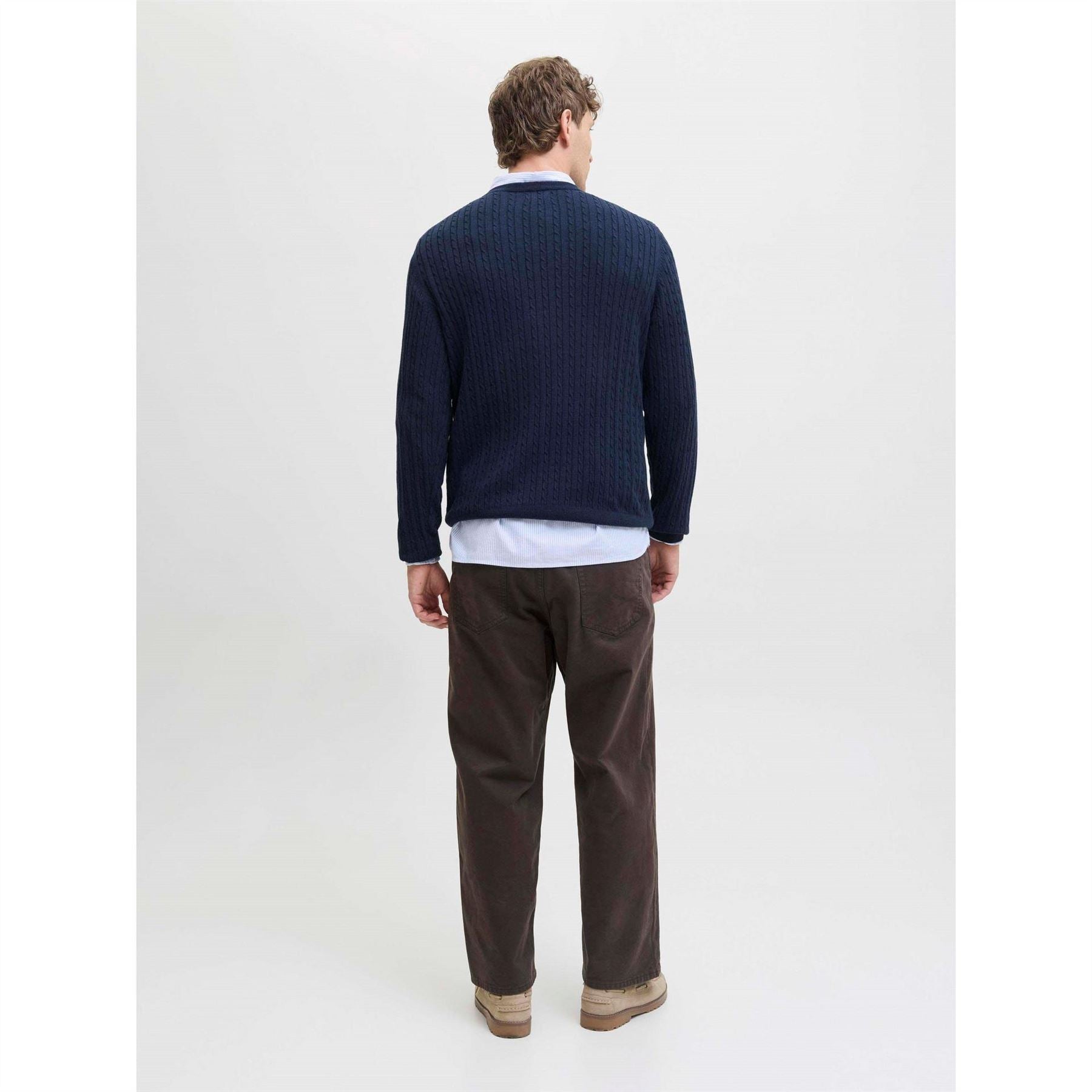 Jack and Jones Mens Cable Knit Jumper