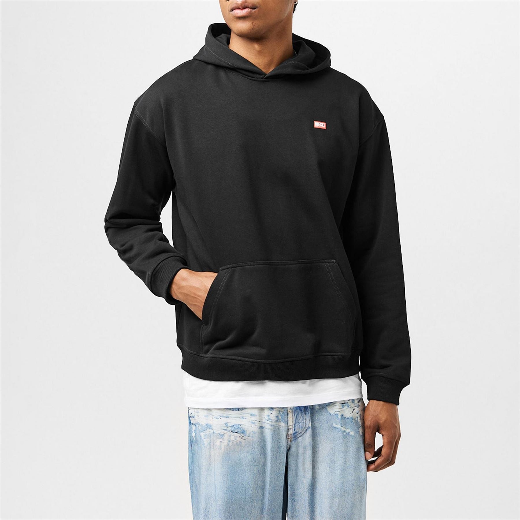 Diesel Boxt Hood Relaxed Fit Long Sleeve Sweatshirt