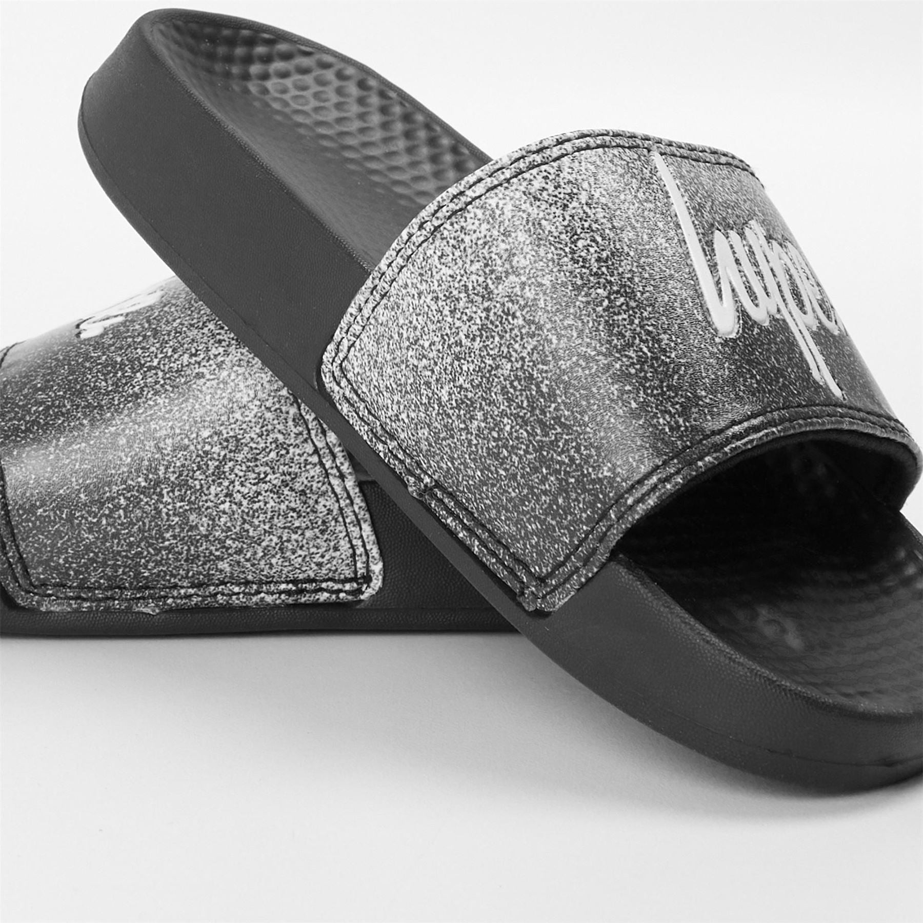 Hype Speckle Slides Flat Heel Open Toe