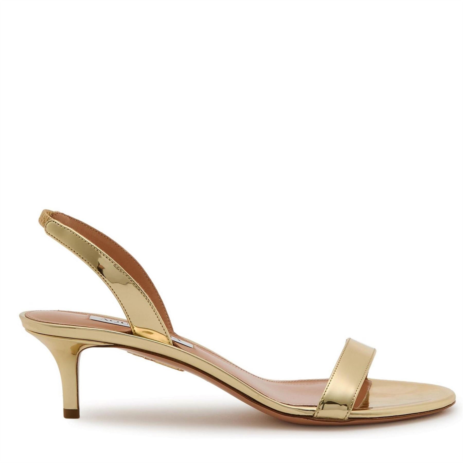 Aquazzura Nude Metallic Sandal 50