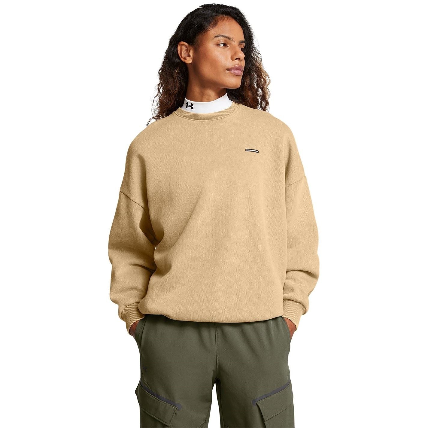 Under Armour Icon Crew Neck Ribbed Collar Long Sleeve Sweatshirt