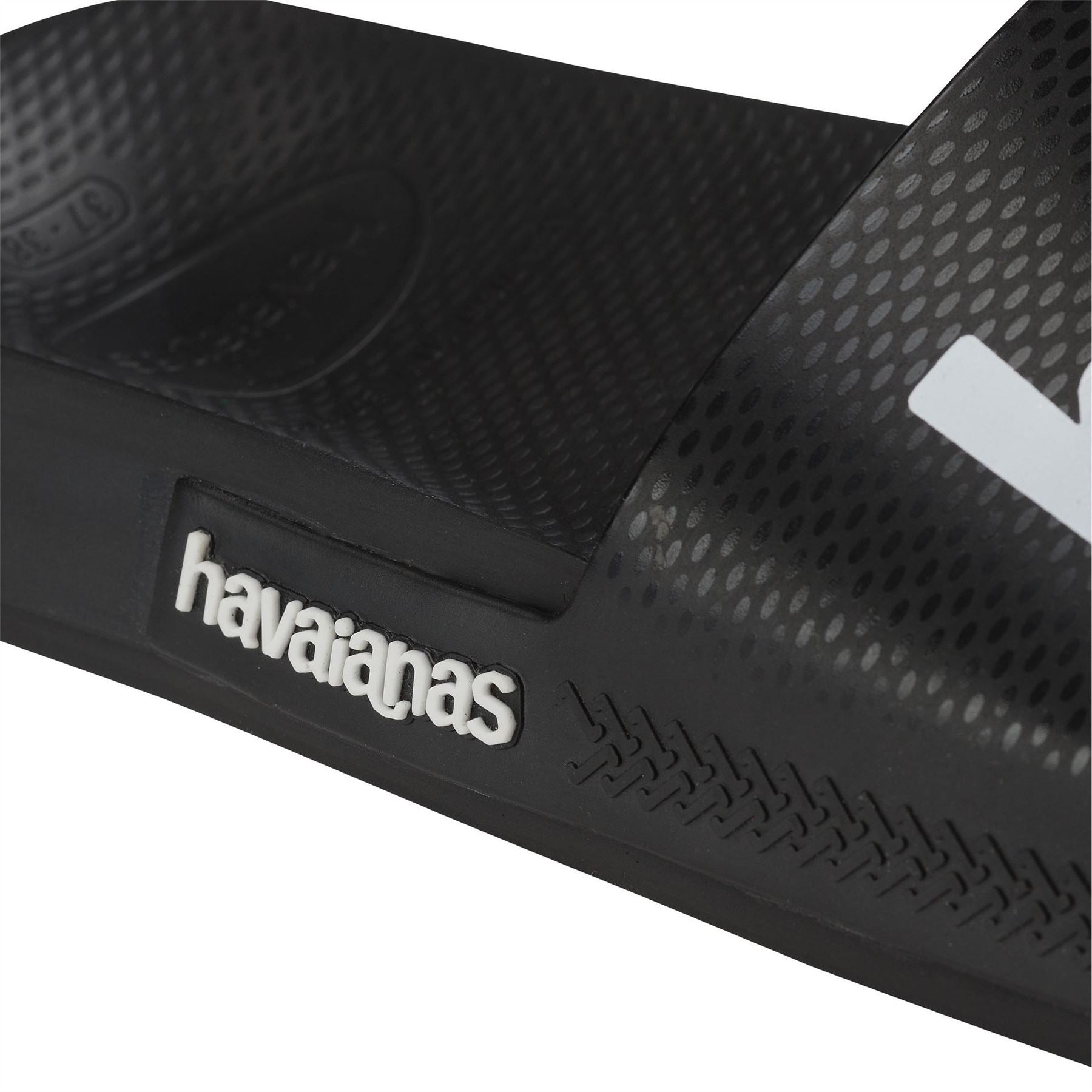 Havaianas Womens Hav. Slide Classic Logomania Black Flip Flops