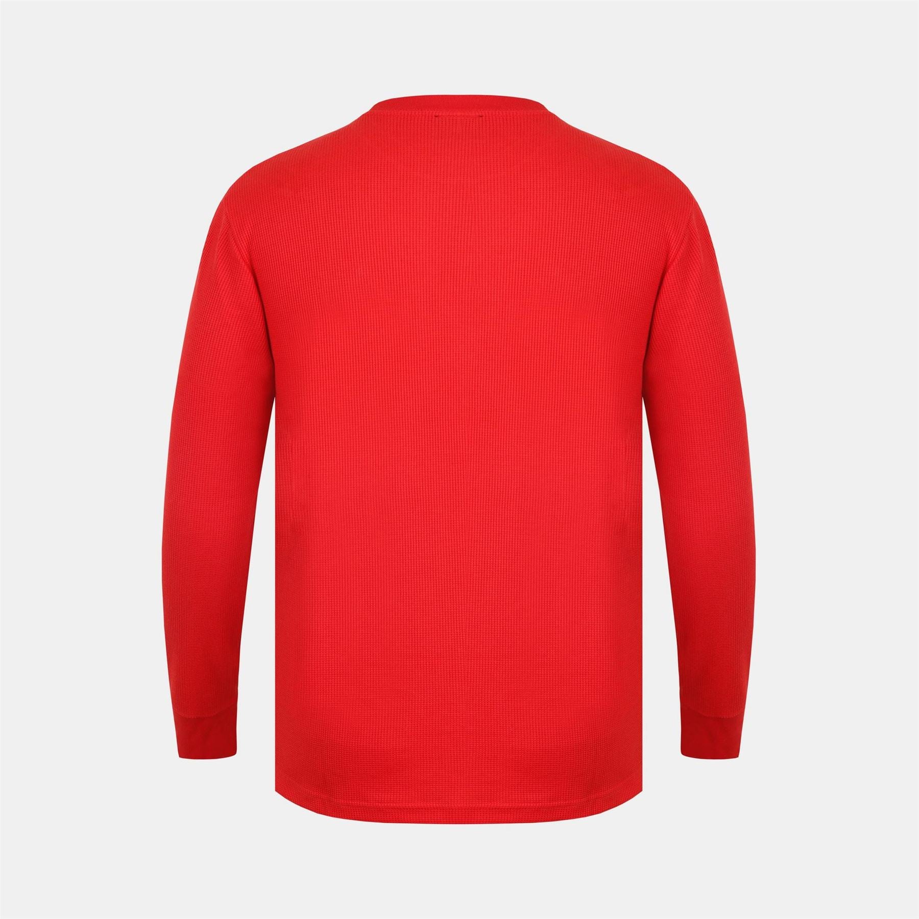 Fabric Crew Neck Long Sleeve Waffle T-Shirt