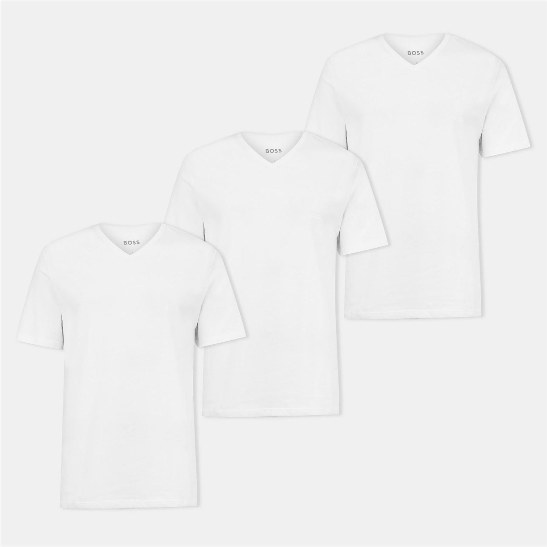 Boss V Neck 3 Pack T-Shirts, Soft Breathable Fabric