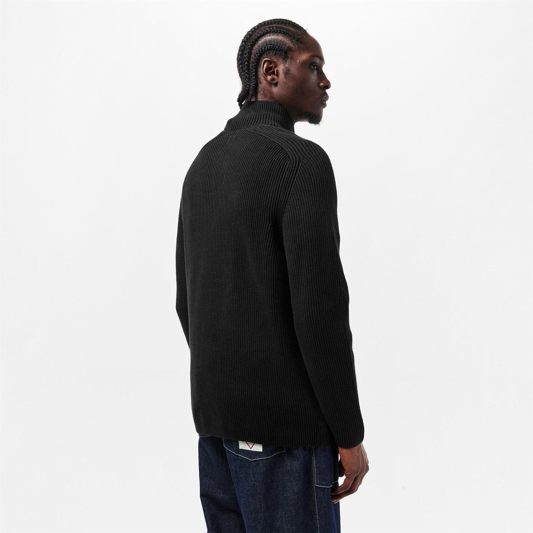 CP Company Quarter Button Knitted Turtle Neck Jumper