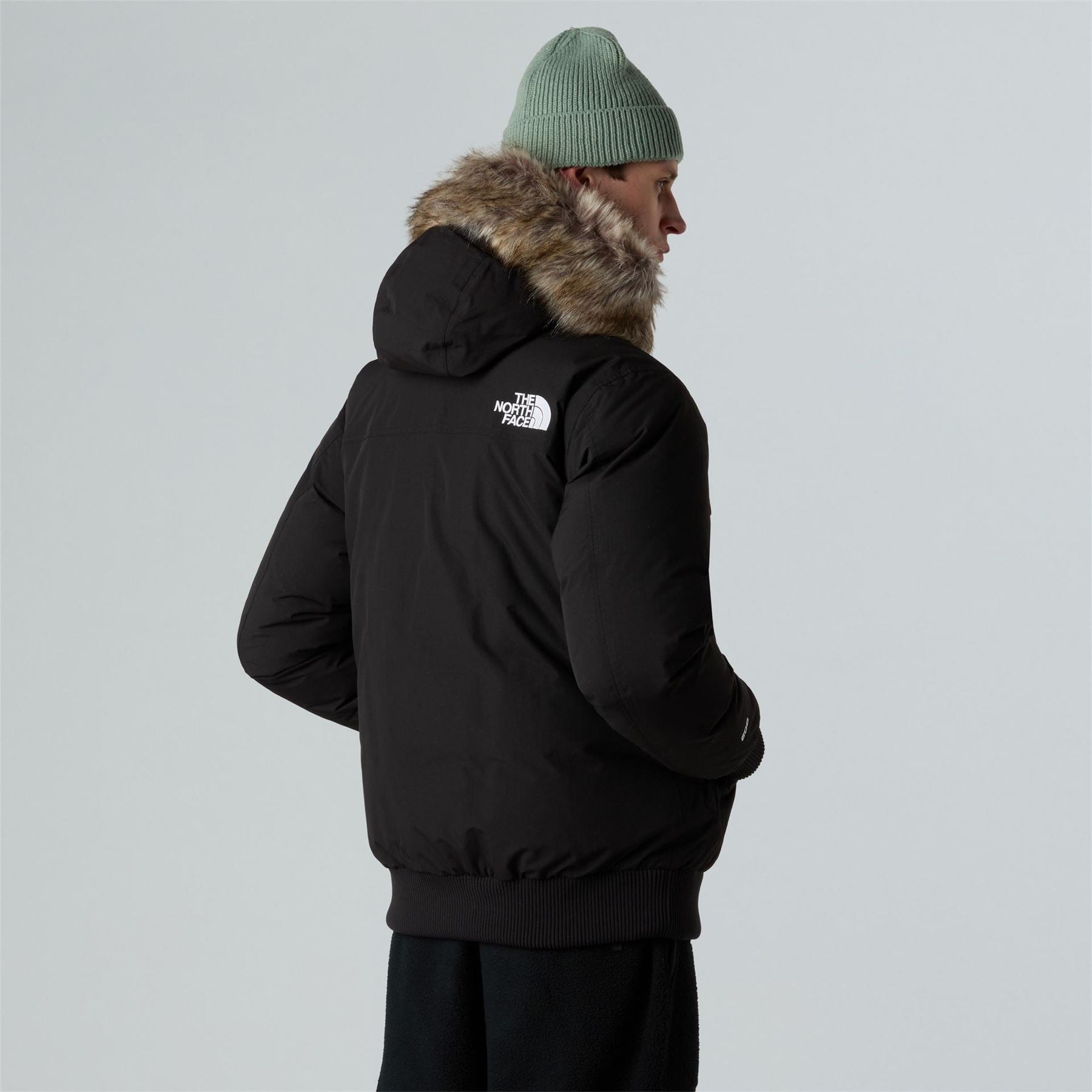 The North Face Mcmurdo Solid Patterned Hooded Ribbed Cuff Bomber Jacket