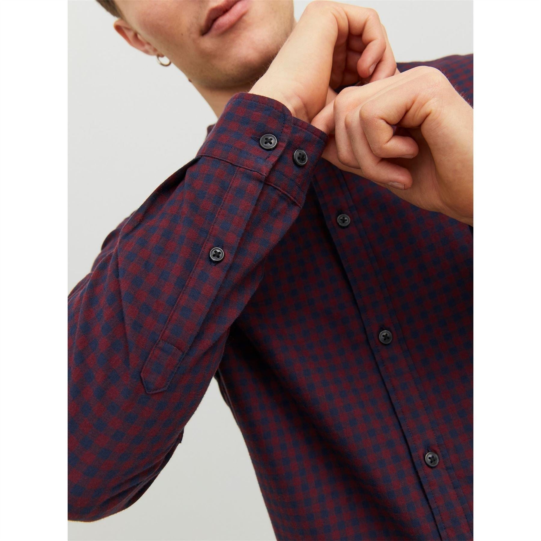 Jack and Jones Mens Gingham Shirt