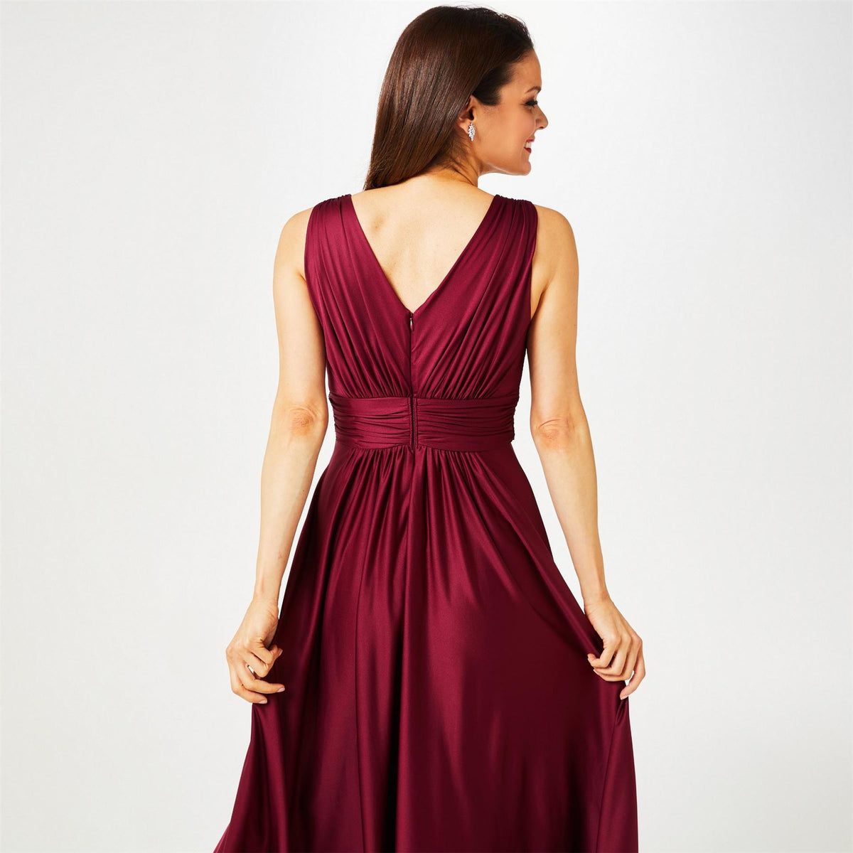 Biba Bridesmaid Dip Hem Maxi Dress