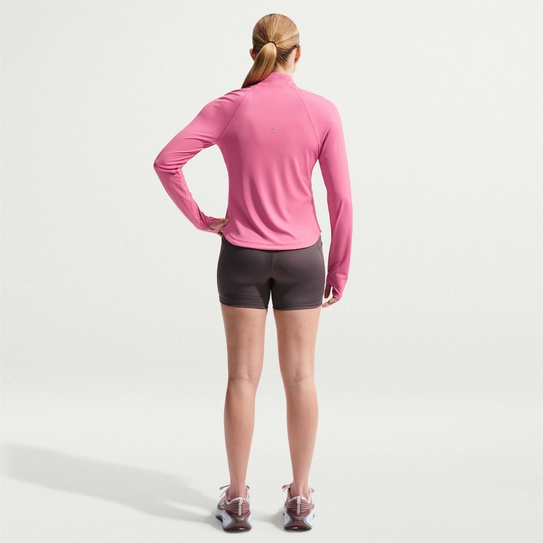 Nike Womens Pacer Long Sleeve 1 2 Zip Running Top