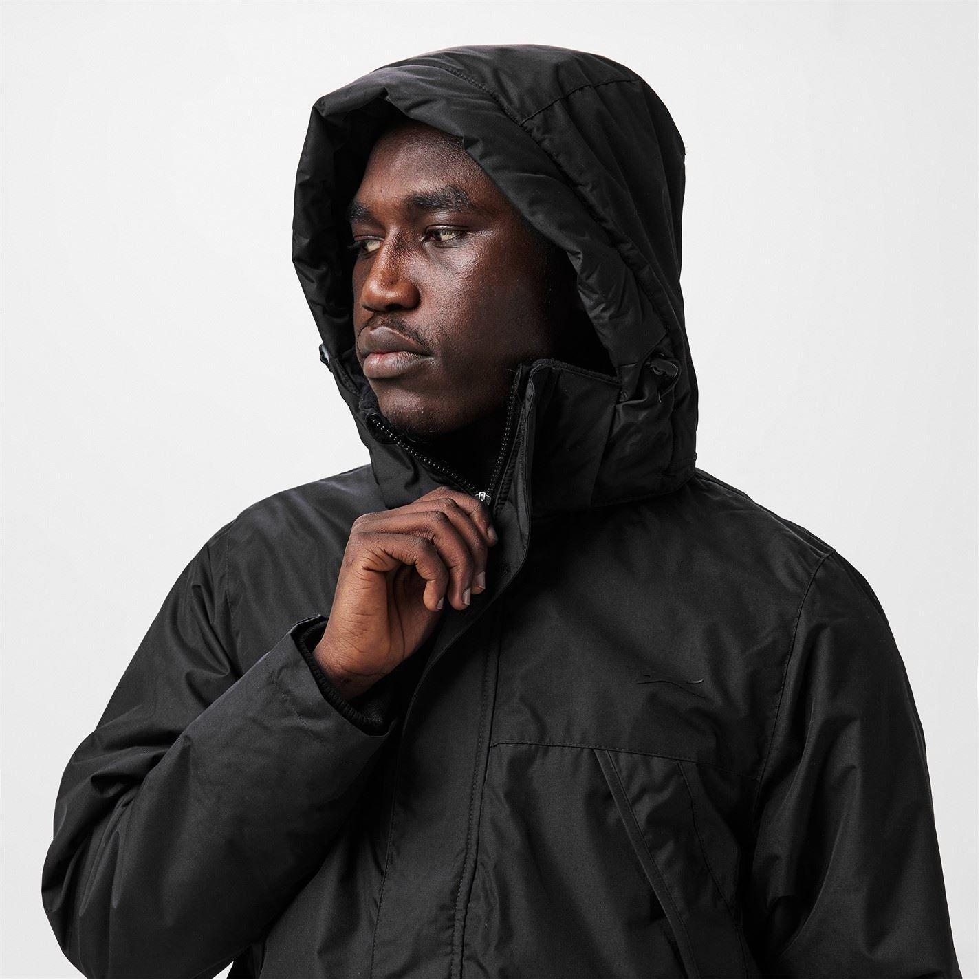 Slazenger Weather Water Resistant Detachable Hood Puffer Jacket