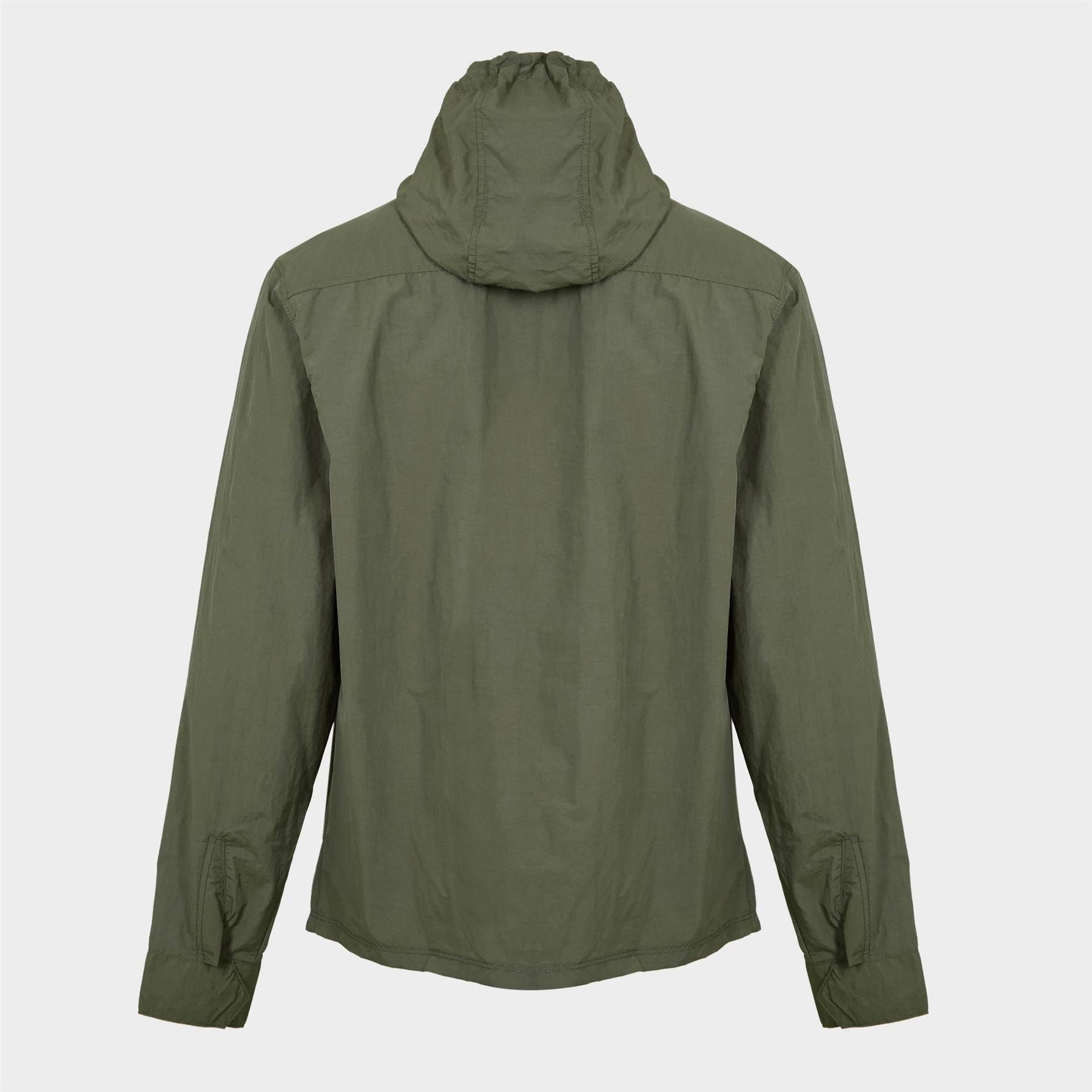 Nicce Hooded Snap Button Solid Patterned Overshirt