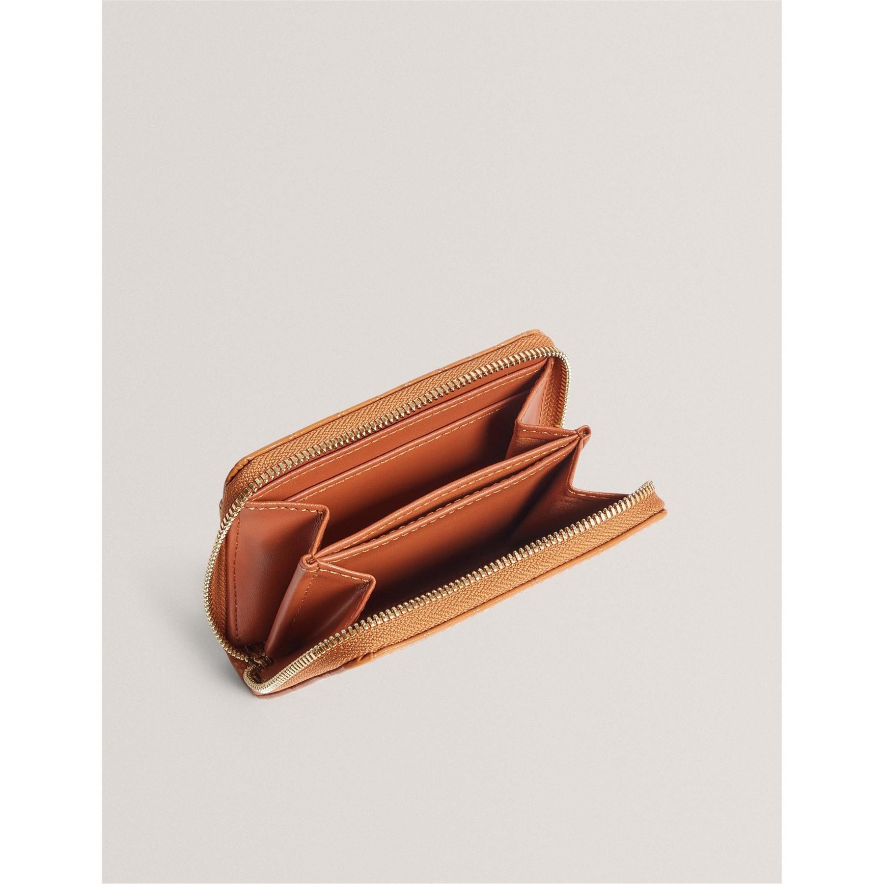 Ted Baker Croc Zip Around Wallet with Embossed Logo