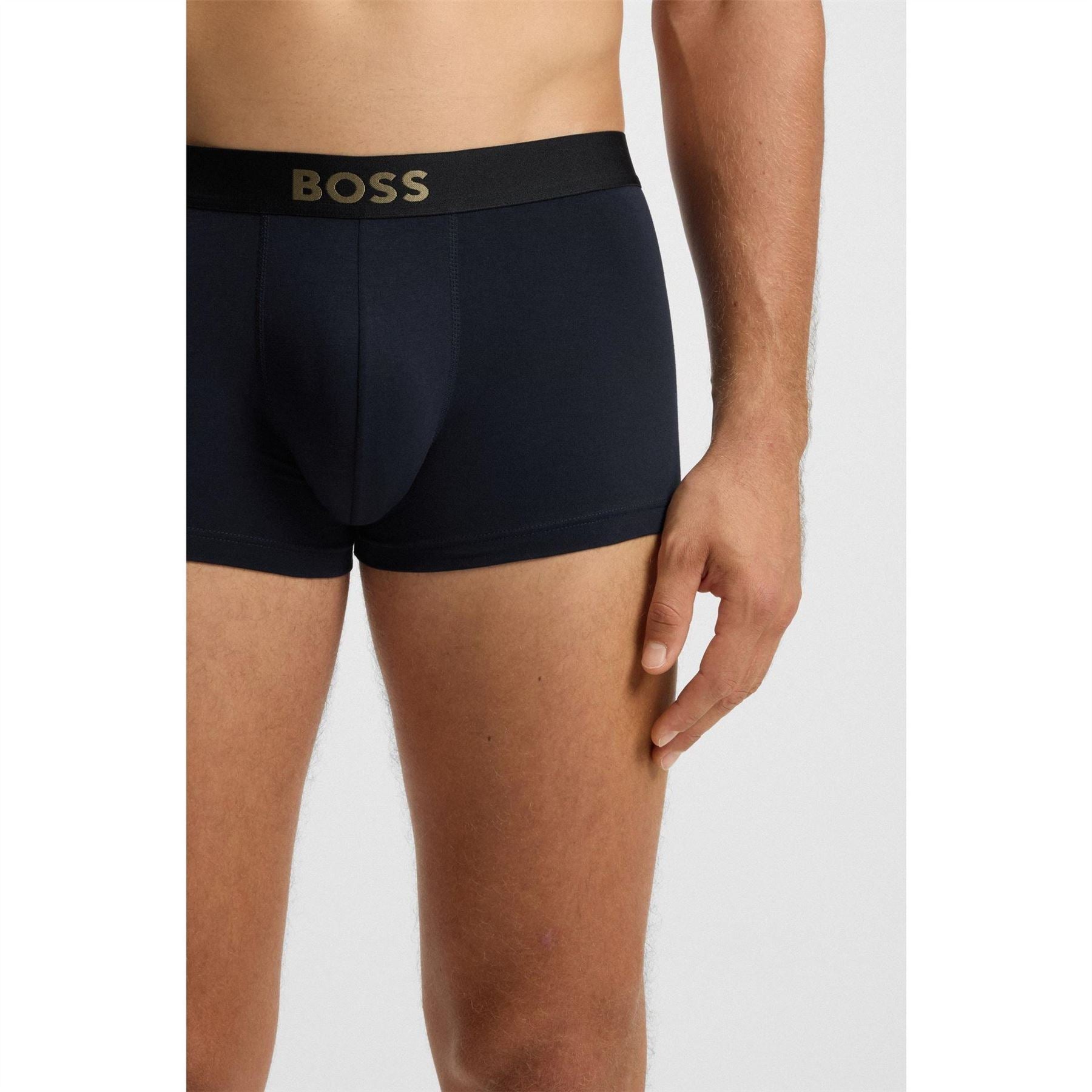 Boss BOSS Bodywear 3 Pack Trunks Boxers   Gold Logo