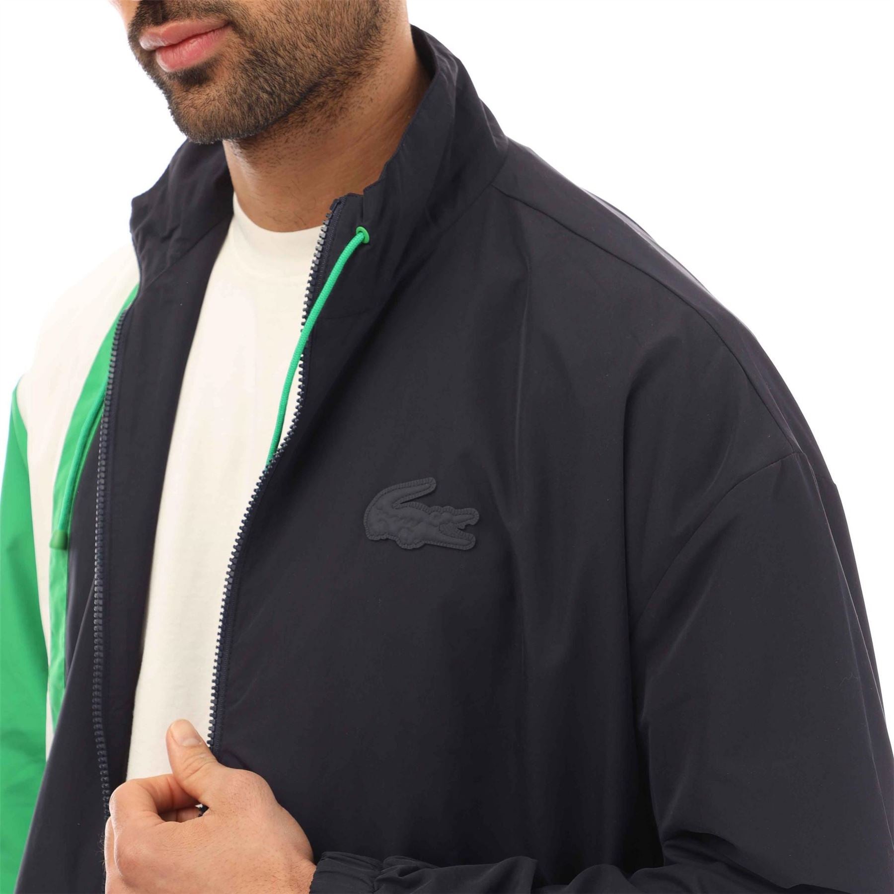 Lacoste Lightweight Water Resistant Colourblock Zipped Tracksuit Top