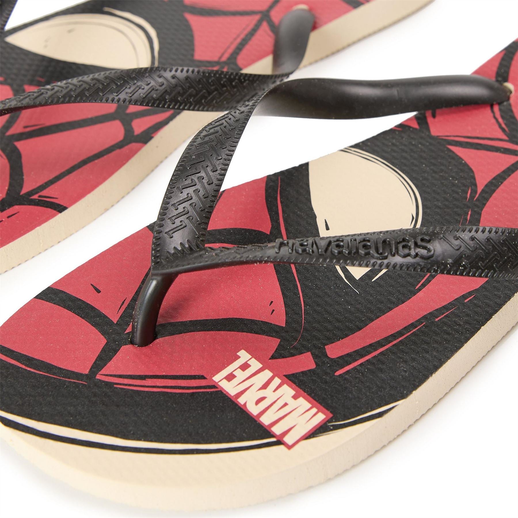 Havaianas Mens Hav. Top Marvel Logomania Beige 45  Flip Flops