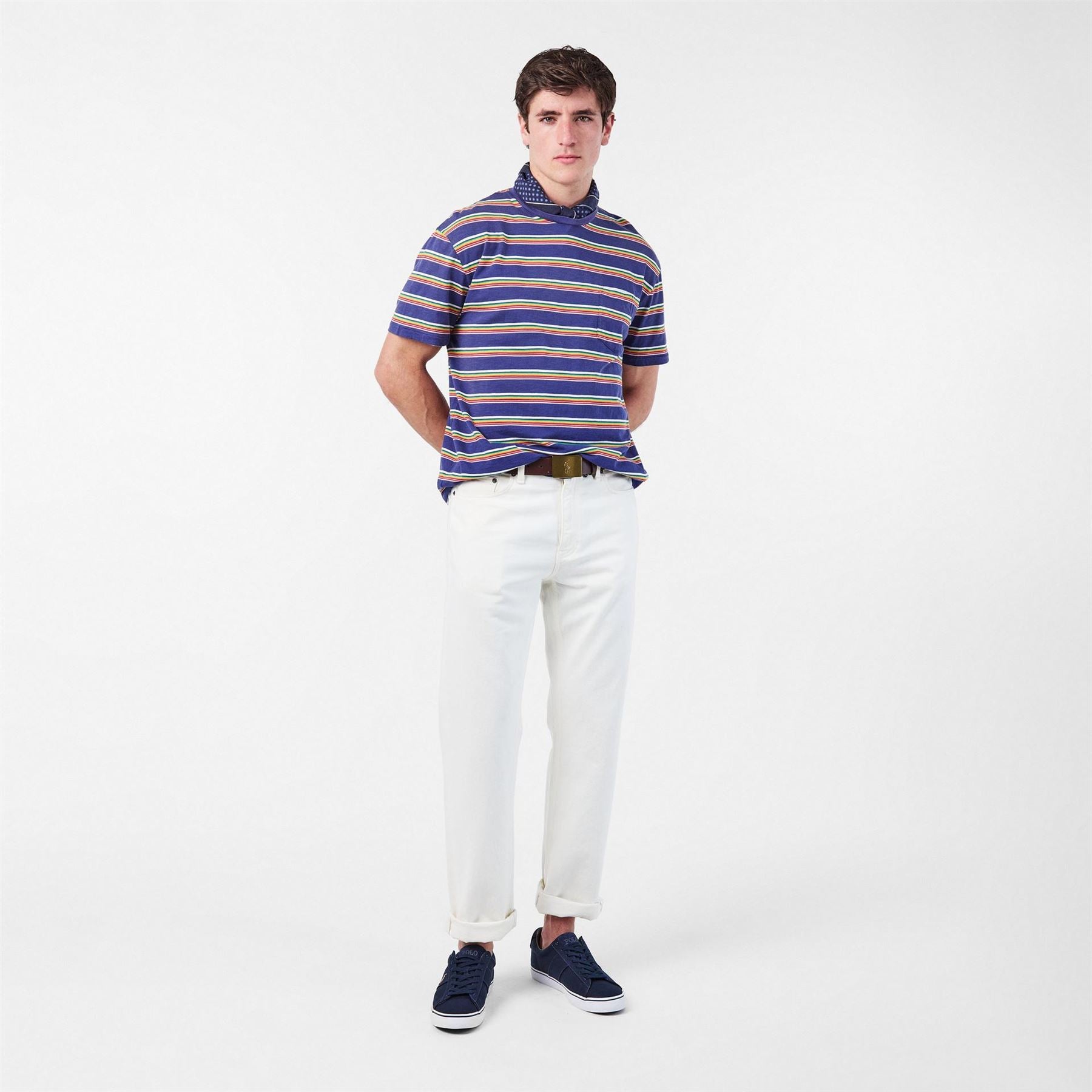 Polo Ralph Lauren Regular Fit Multi Stripe Crew Neck T-Shirt