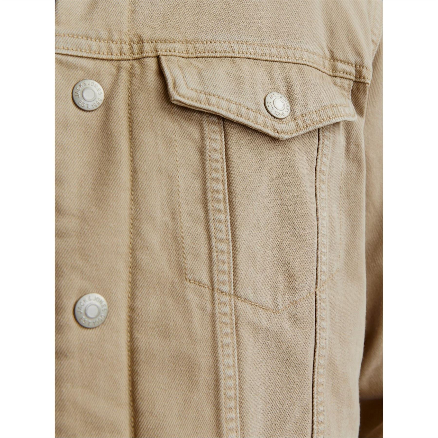 Jack and Jones Sherpa Denim Jacket with Front Pocket