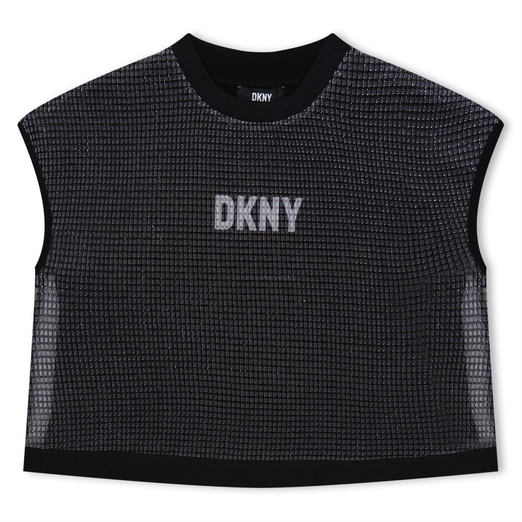 DKNY Cropped Crew Neck Regular Fit T-Shirt