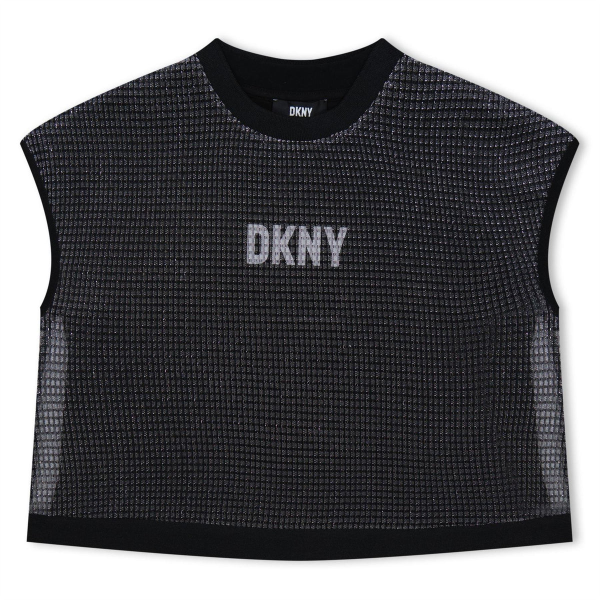 DKNY Cropped Crew Neck Regular Fit T-Shirt