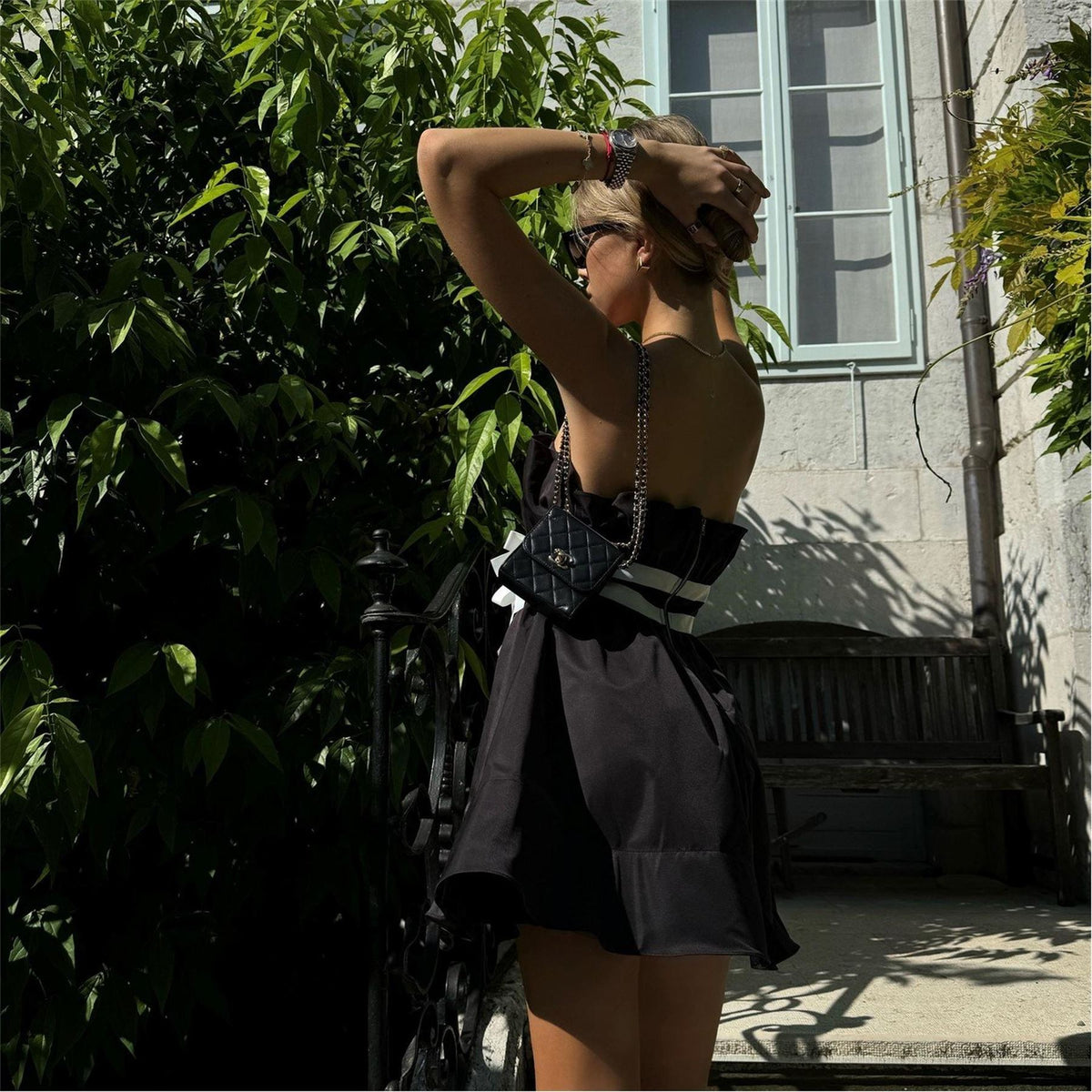 Collective The Label The Label Black Sleeveless Bow Mini Dress