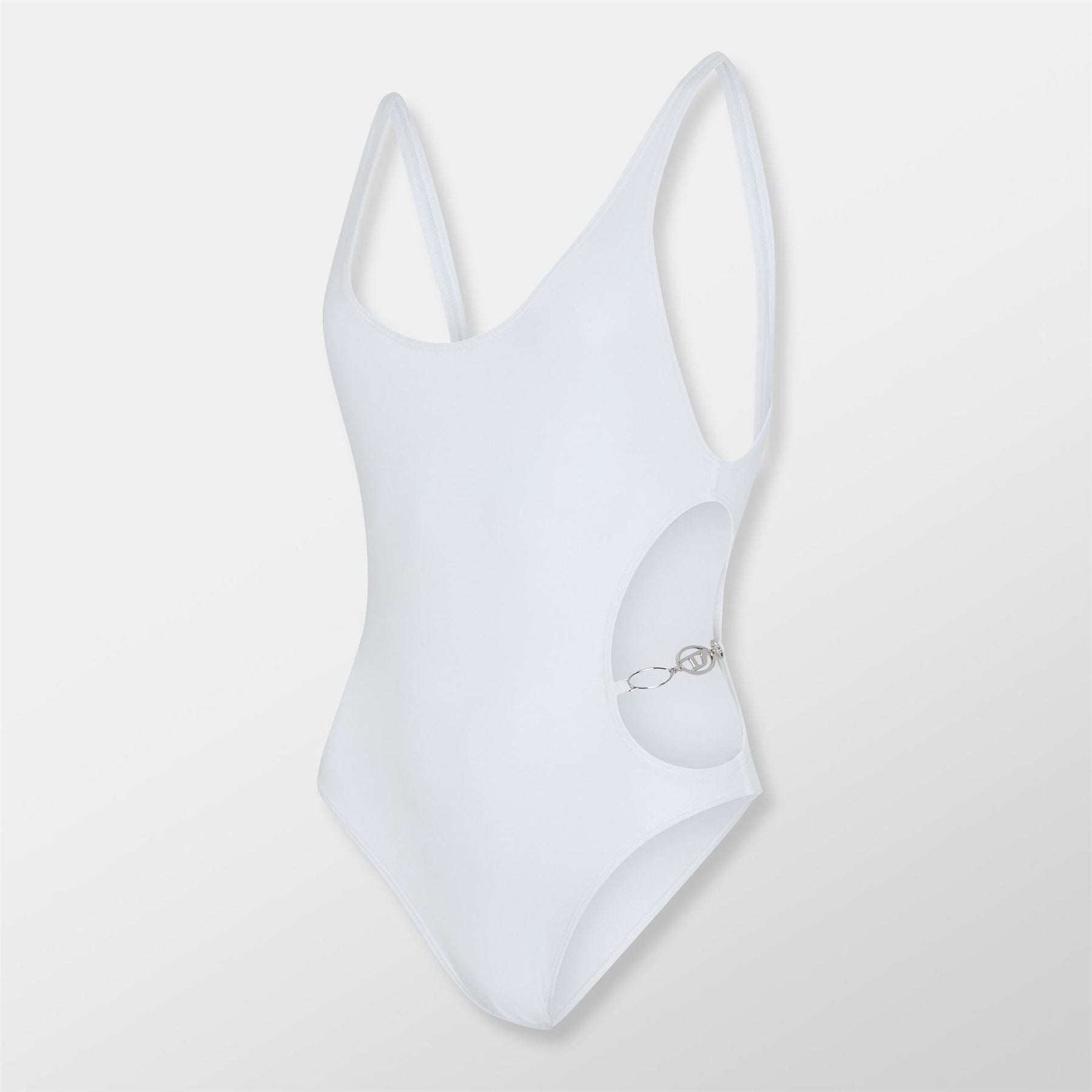 Diesel Solid Patterned Scoop Neck One-Piece Swimsuit
