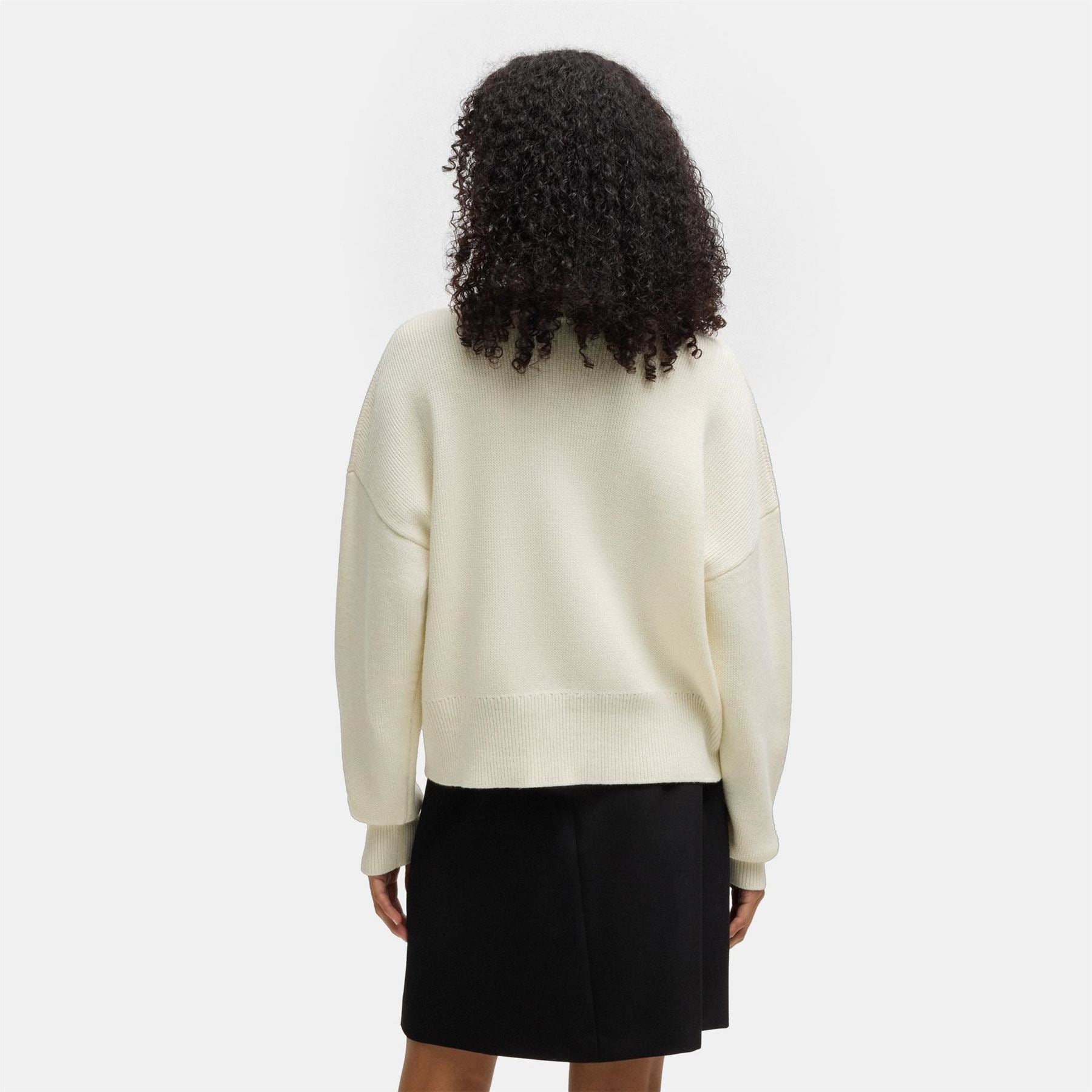 Hugo Sisminye Relaxed Fit Drop Shoulder Long Sleeve Sweater