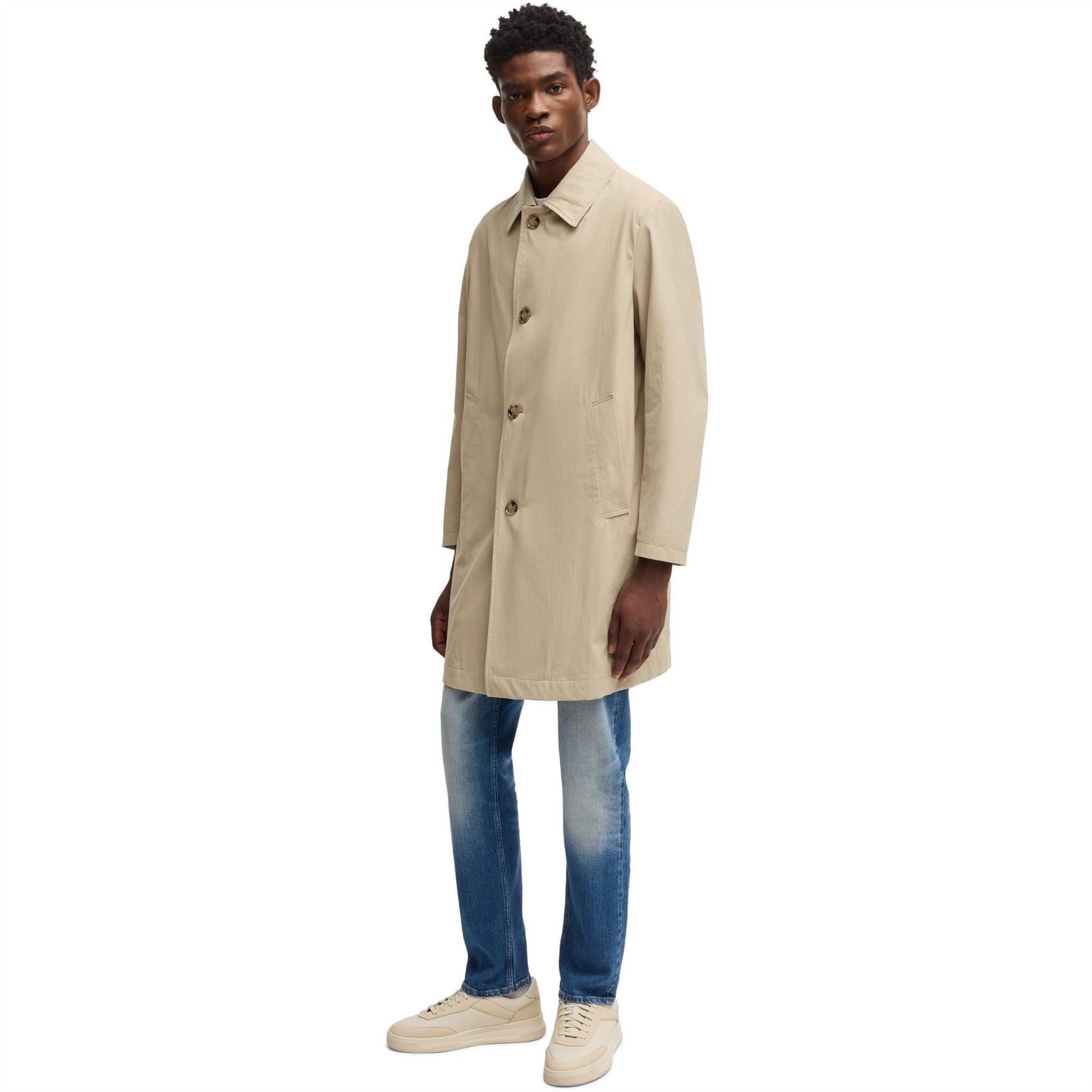 Boss C Clark Double Breasted Trench Coat