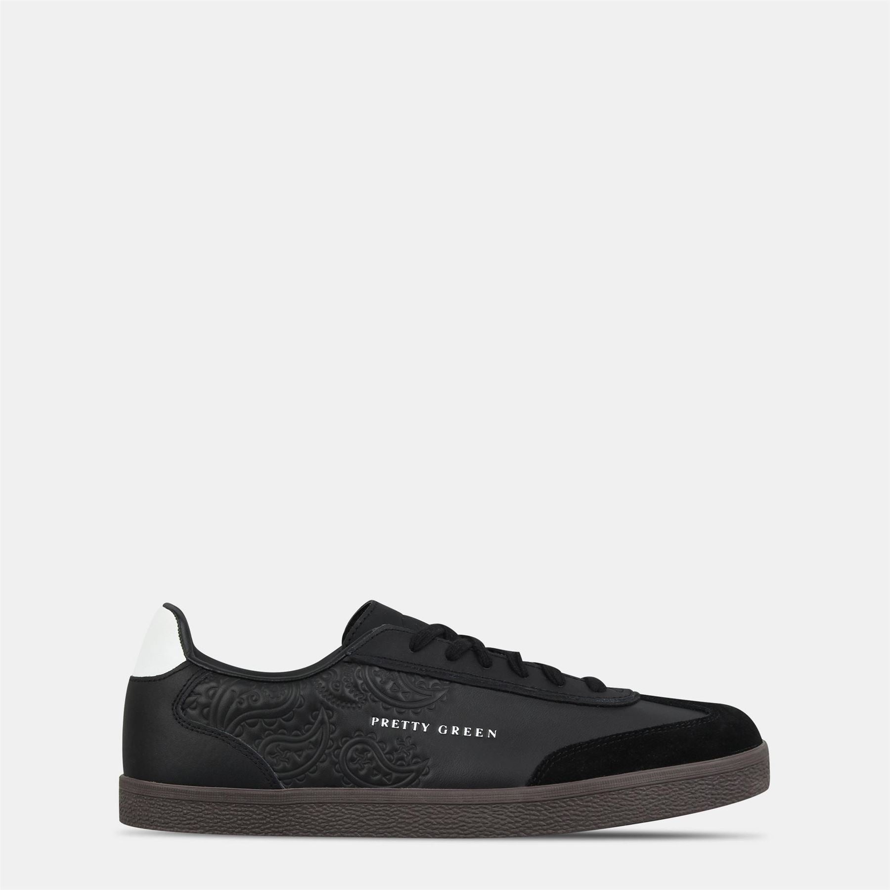 Pretty Green Moorgate Leather Court Trainers
