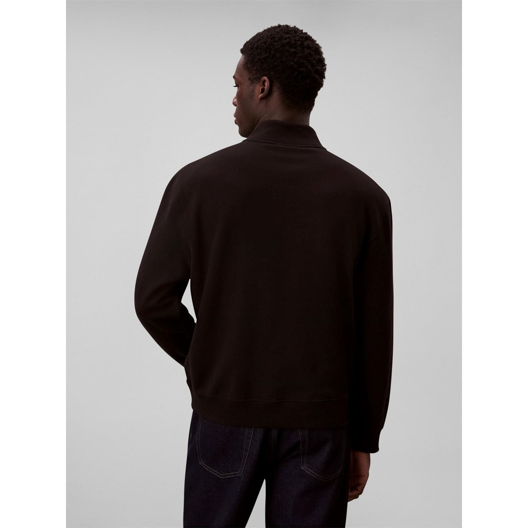 Calvin Klein Jeans Monogram Zip Neck Long Sleeve Sweatshirt