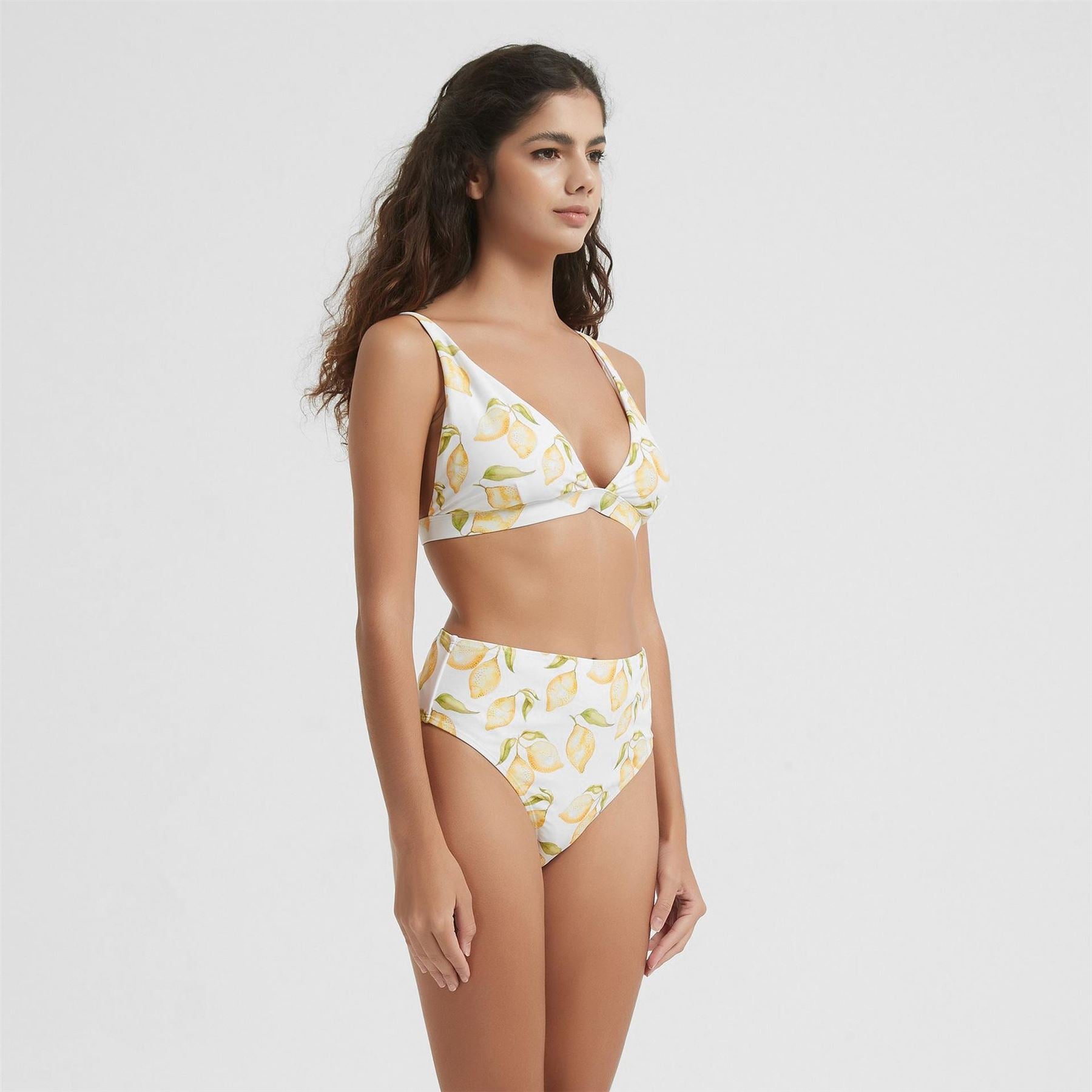 Be You Womens High Waist High Leg Bikini Bottoms
